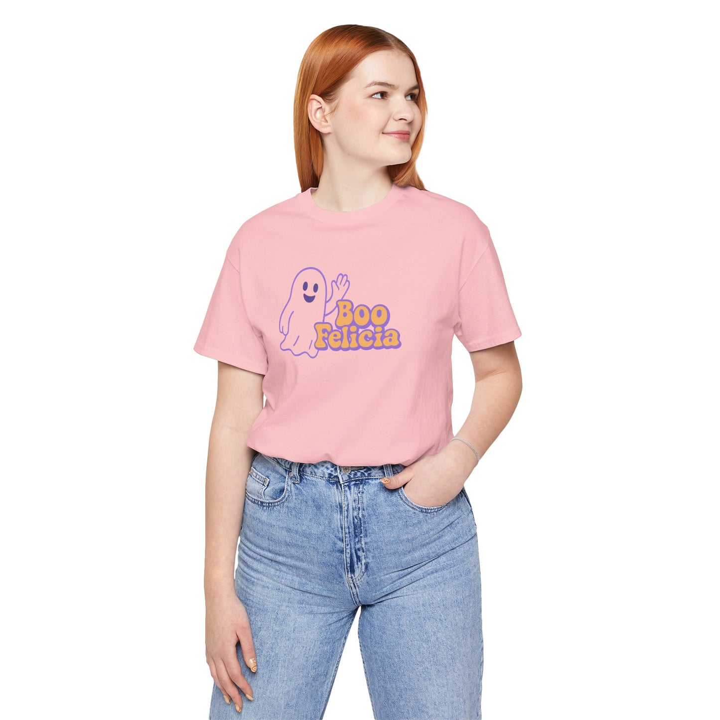 "Boo Felicia Ghost" Unisex Halloween T-Shirt, Spooky Apparel, Fun Gift, Casual Wear, Holiday Shirt