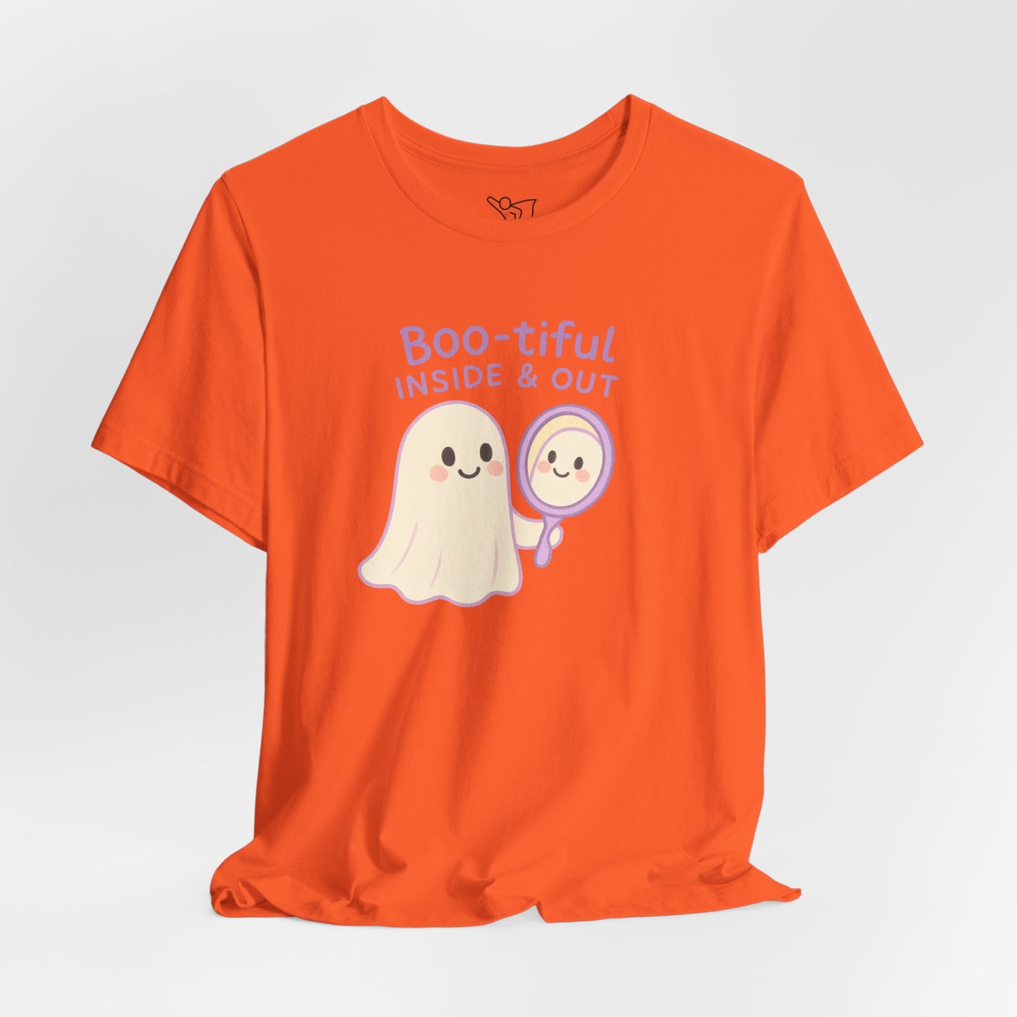"Boo-tiful Inside Out" Ghost Tee, Cute Halloween Shirt, Unisex Short Sleeve T-Shirt, Fall Apparel, Spooky Vibes, Gift for Halloween Lovers