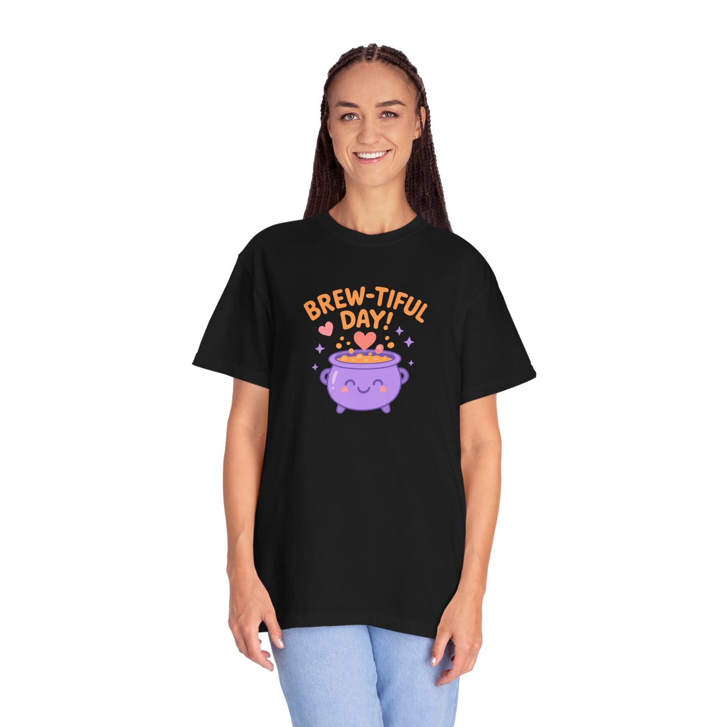Brew-tiful Day T-Shirt, Cute Coffee Tee, Unisex Gift, Fun Humor Shirt, Coffee Lover Apparel, Casual Everyday Wear