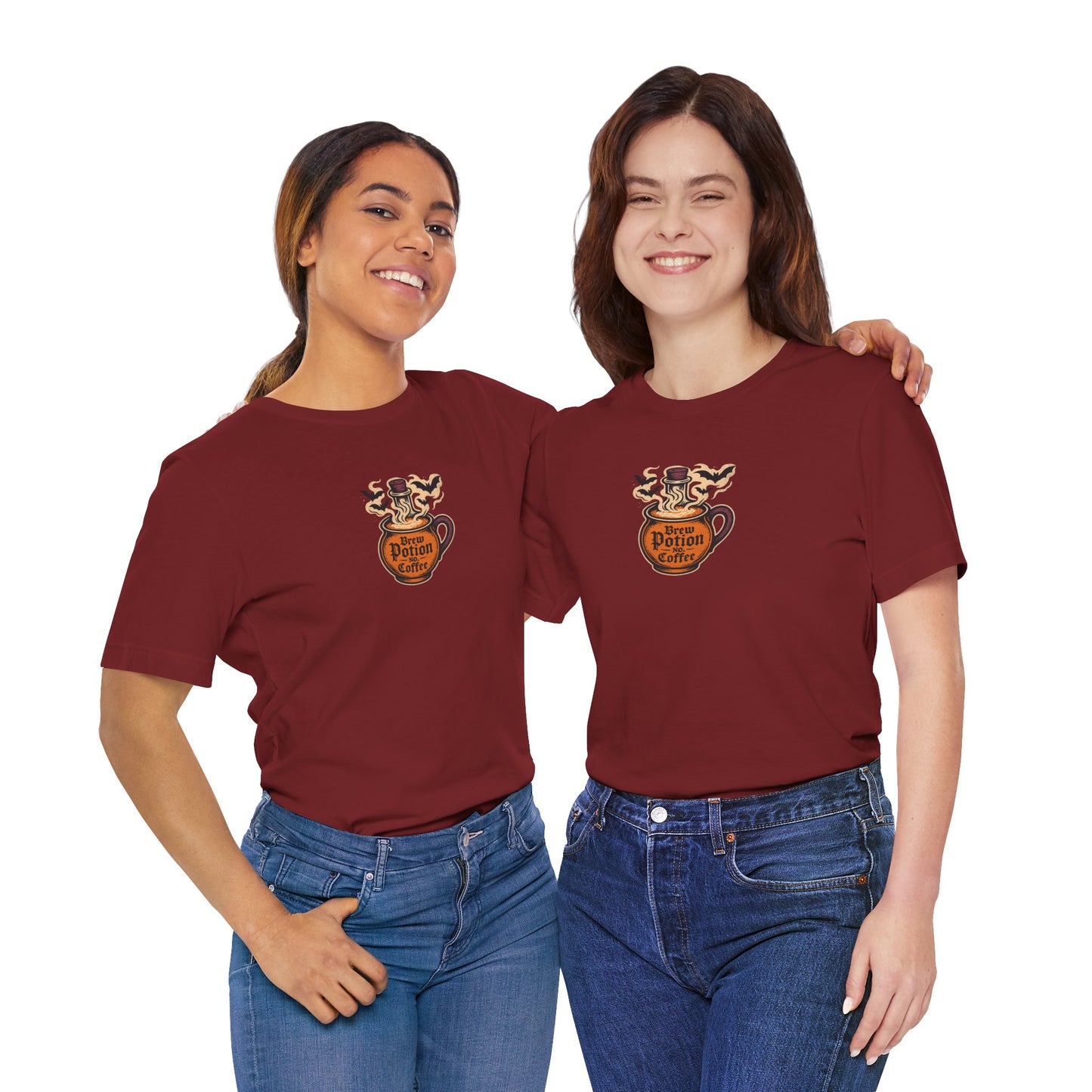 "Coffee Potion" Unisex Tee, Casual Wear, Gift for Coffee Lovers, Magical T-Shirt, Witchy Apparel, Coffee Enthusiast Presents