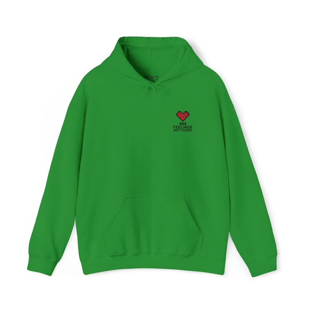 "404 Feelings Not Found" Embroidery Design Unisex Heavy Blend™ Hooded Sweatshirt - AI Tee Hero