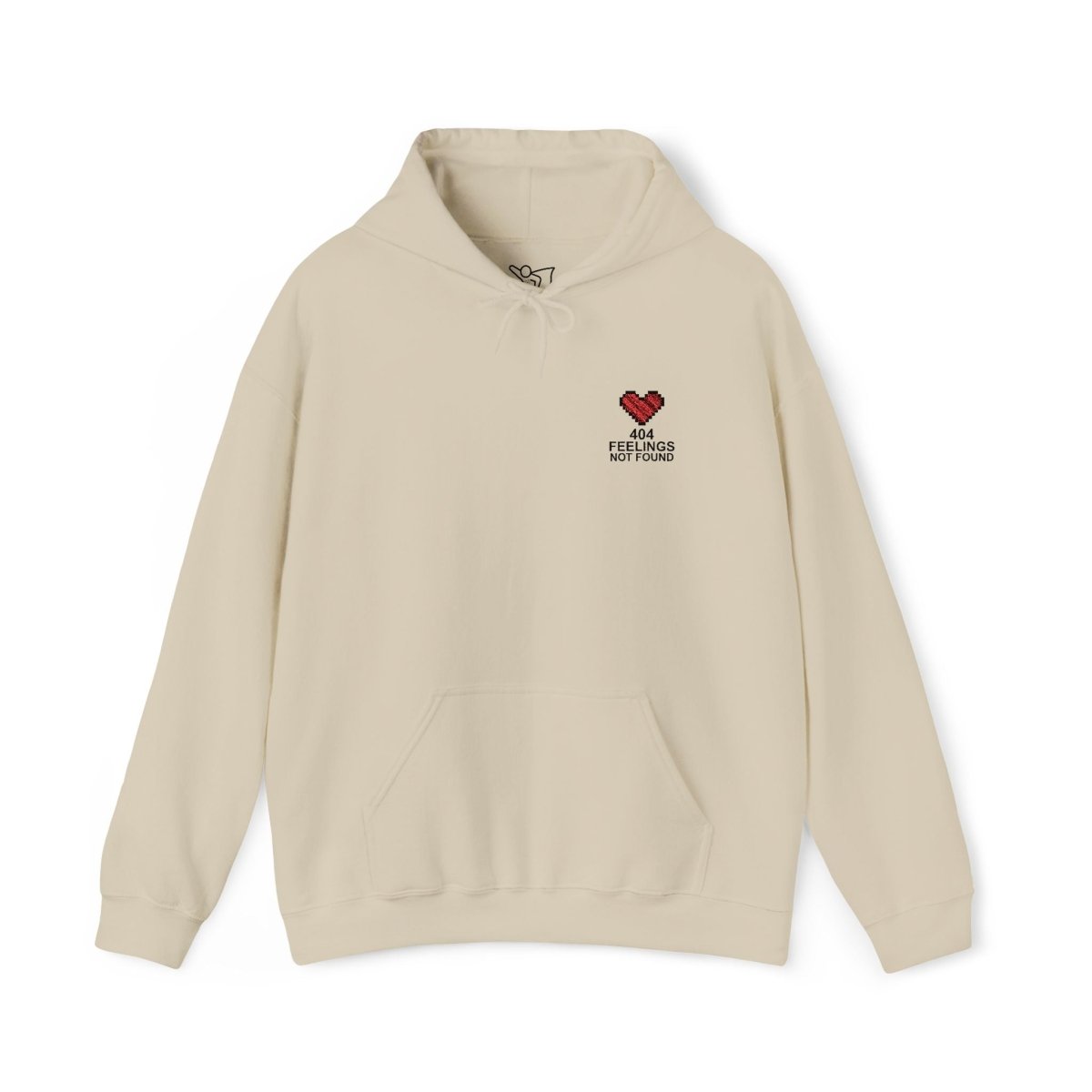 "404 Feelings Not Found" Embroidery Design Unisex Heavy Blend™ Hooded Sweatshirt - AI Tee Hero