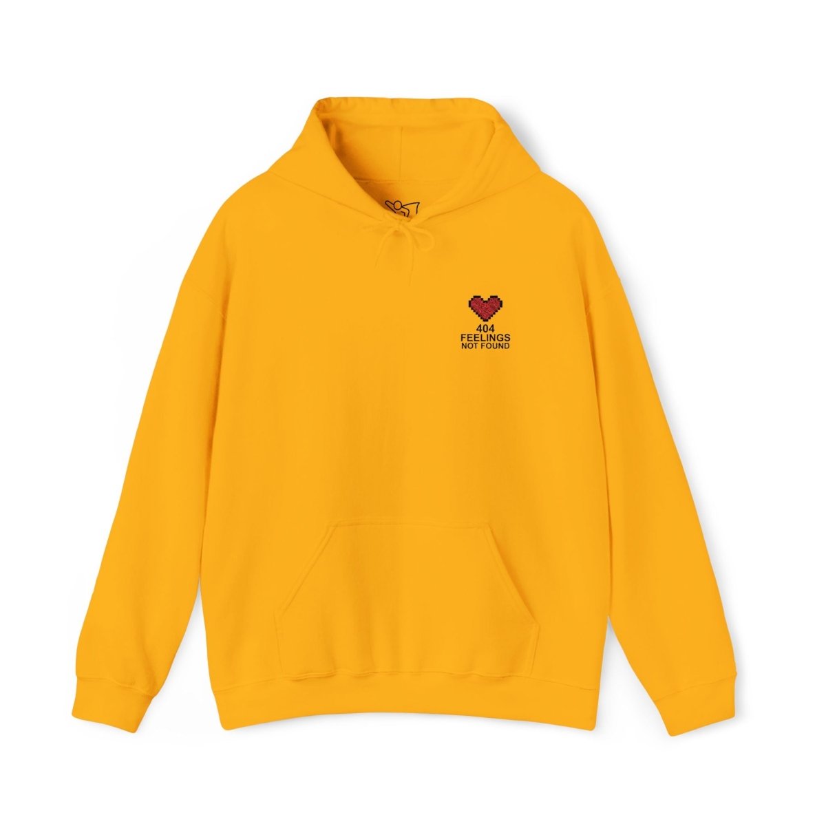 "404 Feelings Not Found" Embroidery Design Unisex Heavy Blend™ Hooded Sweatshirt - AI Tee Hero