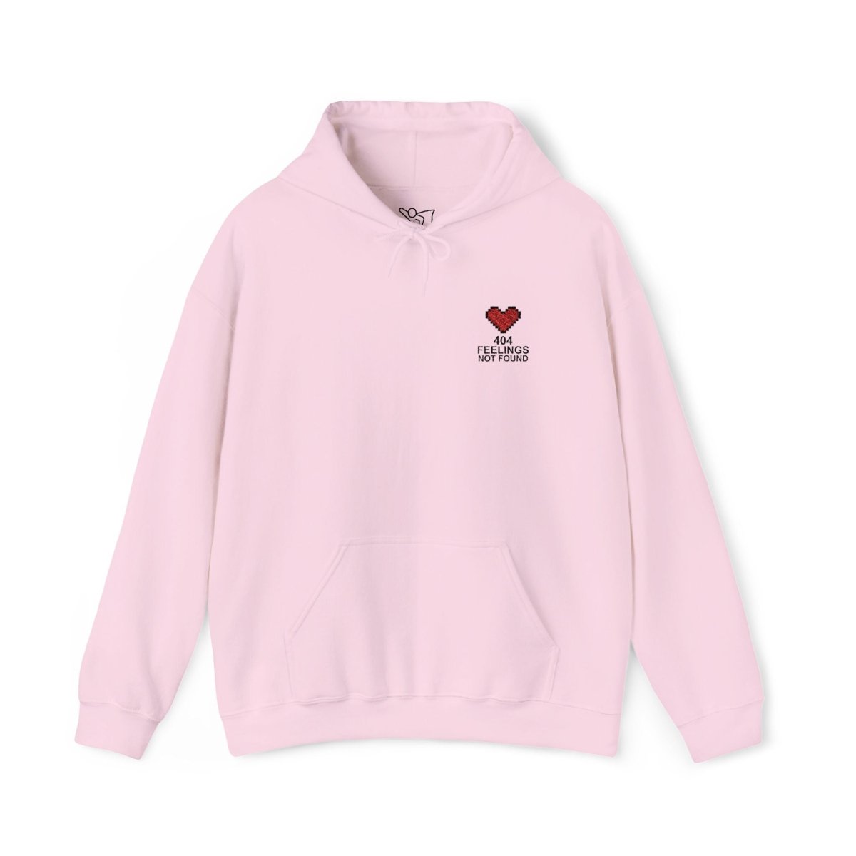 "404 Feelings Not Found" Embroidery Design Unisex Heavy Blend™ Hooded Sweatshirt - AI Tee Hero