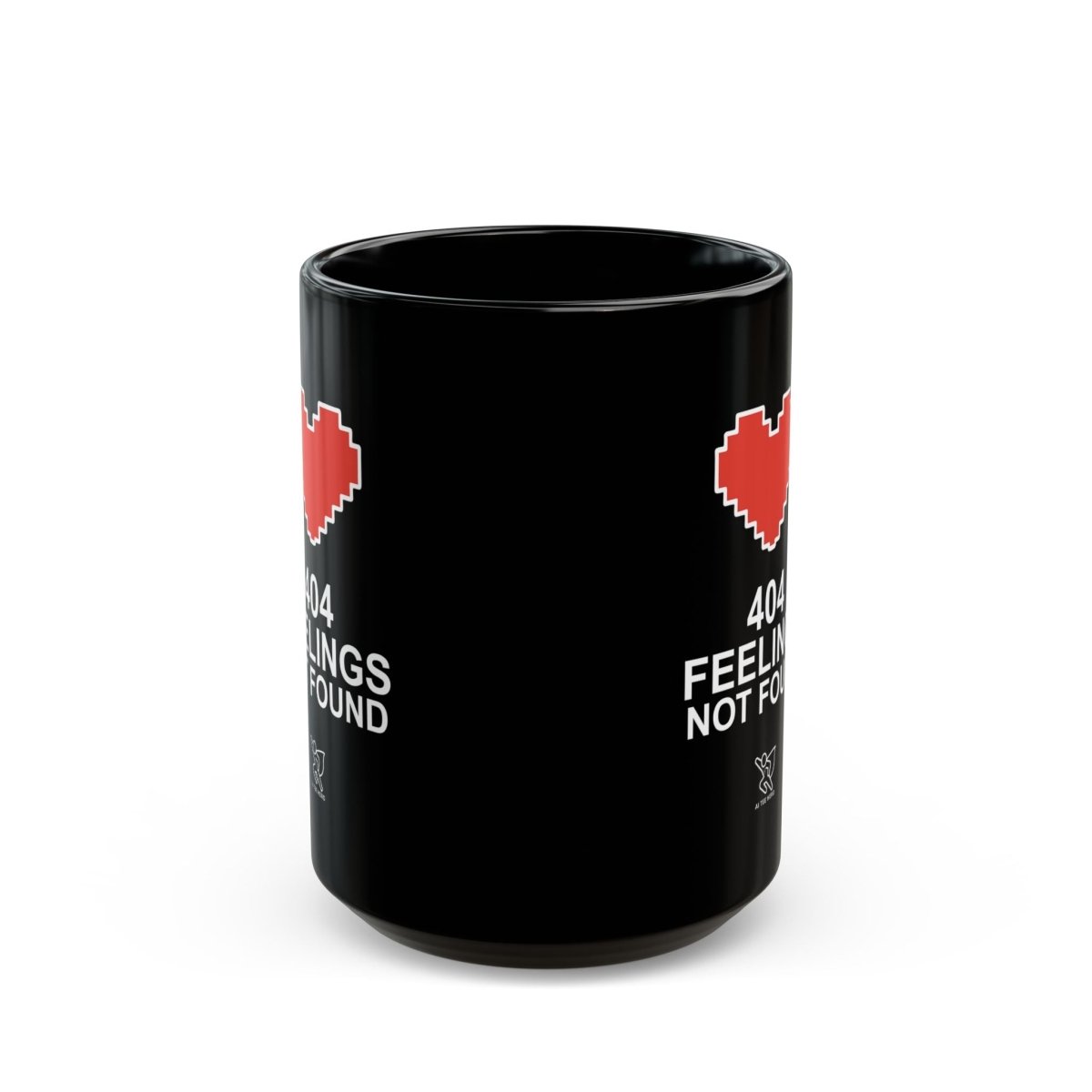 "404 Feelings Not Found" Mug | Funny Black Coffee Cup | Unique Gift for Geeks, Programmers, Tech Lovers, Birthday, Holiday - AI Tee Hero