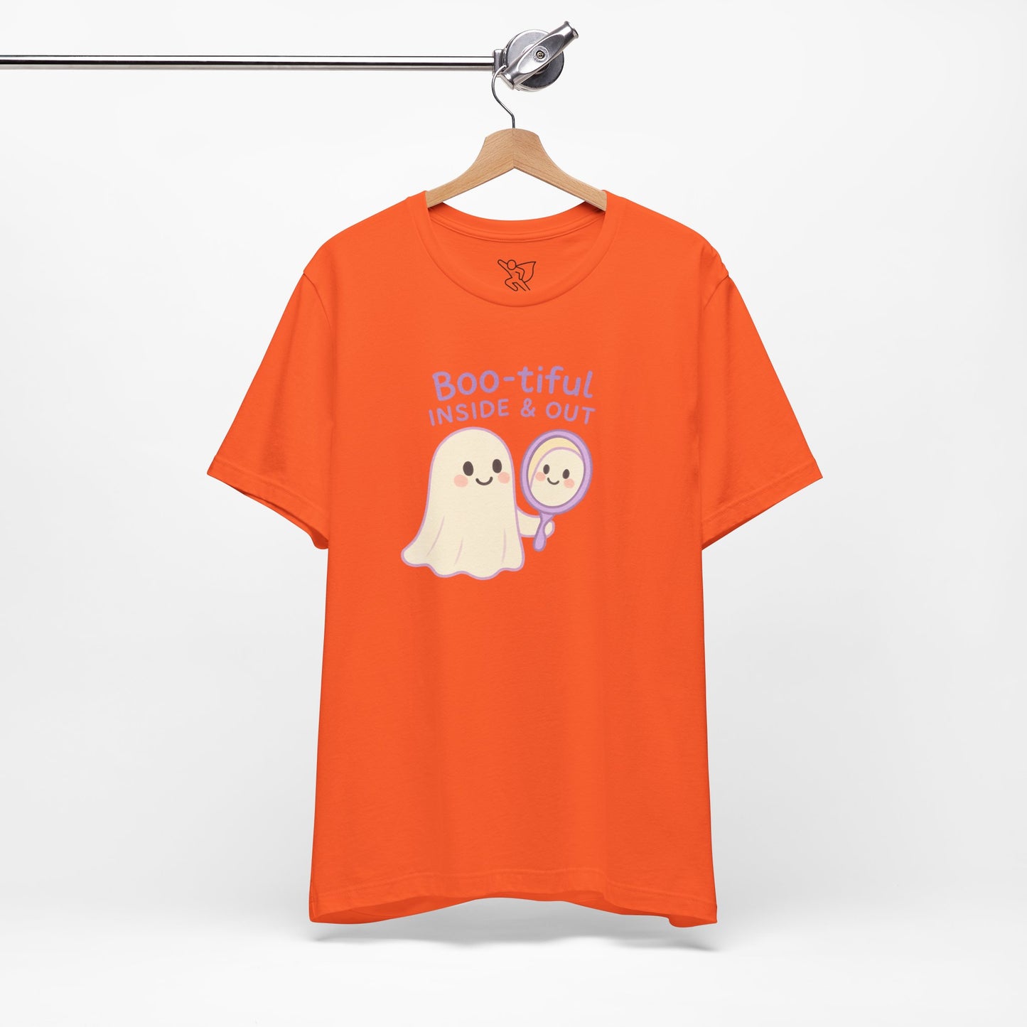 "Boo-tiful Inside Out" Ghost Tee, Cute Halloween Shirt, Unisex Short Sleeve T-Shirt, Fall Apparel, Spooky Vibes, Gift for Halloween Lovers