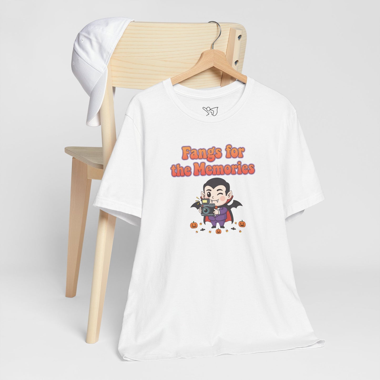 "Fangs for the Memories" Unisex Short Sleeve Shirt, Casual Halloween Outfit, Gift for Spooky Season, Halloween Shirt