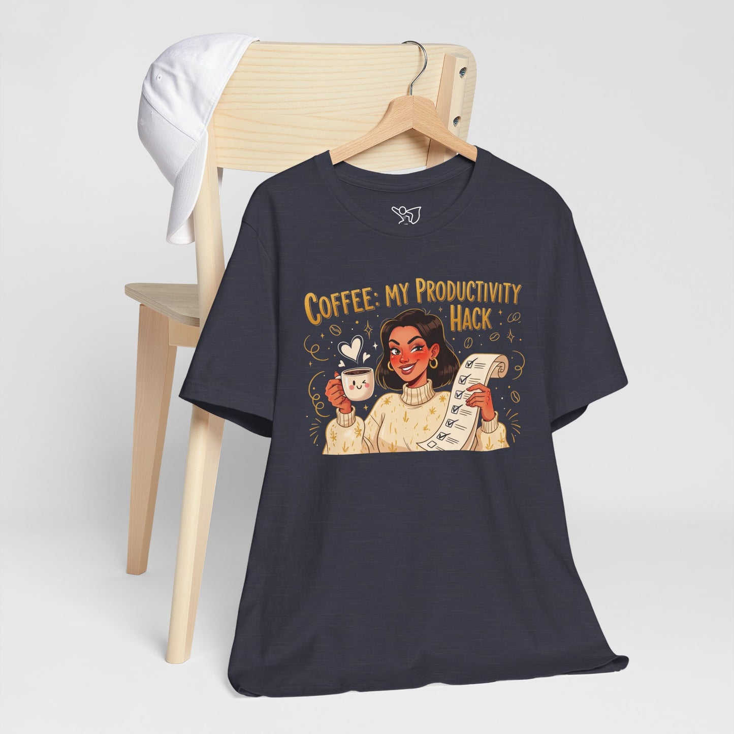 "Coffee: My Productivity Hack" Funny Tee, Gift for Coffee Lovers, Unisex Funny Shirt, Casual Wear, Quirky Gift Idea