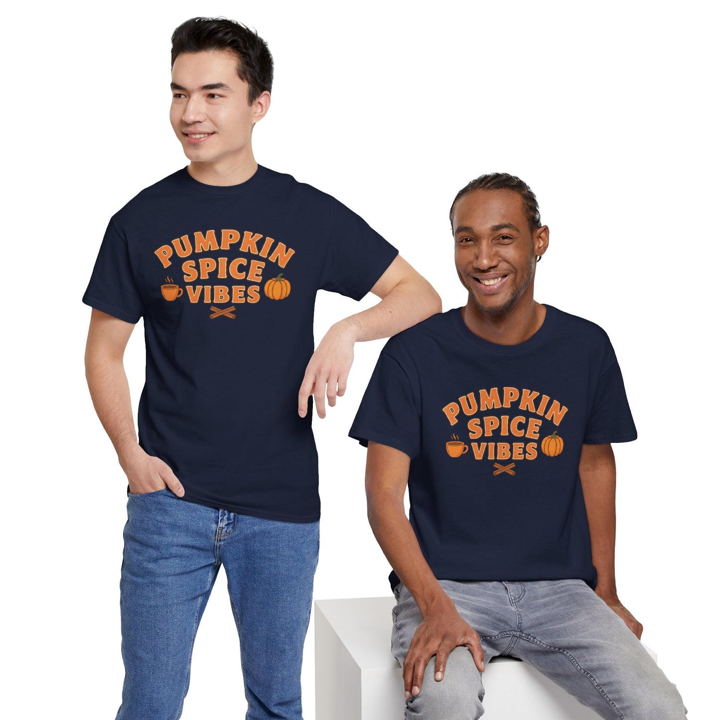 "Pumpkin Spice Vibes" Unisex Autumn T-Shirt for Fall, Cozy Apparel, Pumpkin Lover Gift, Halloween Party Wear