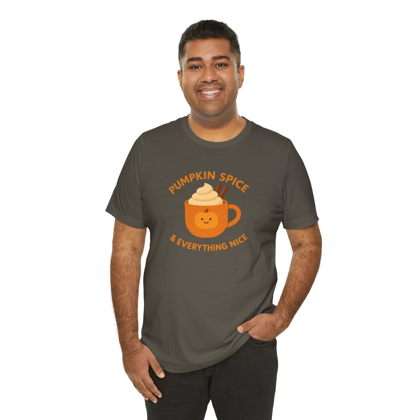 "Pumpkin Spice & Everything Nice" Fall T-Shirt, Autumn Fashion, Cozy Casual Wear, Pumpkin Lovers Gift, Seasonal Apparel