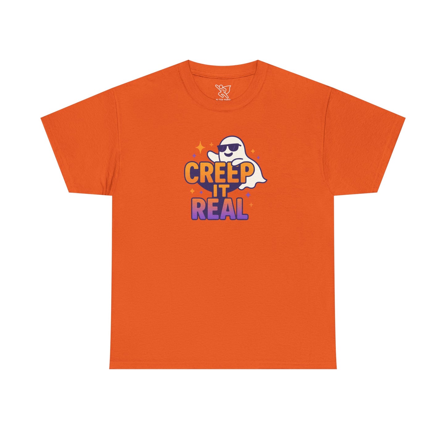 "Creep It Real" Halloween Humor Unisex Graphic Shirt, Ghost Lover Gift, Spooky Season Apparel, Funny Halloween T-Shirt