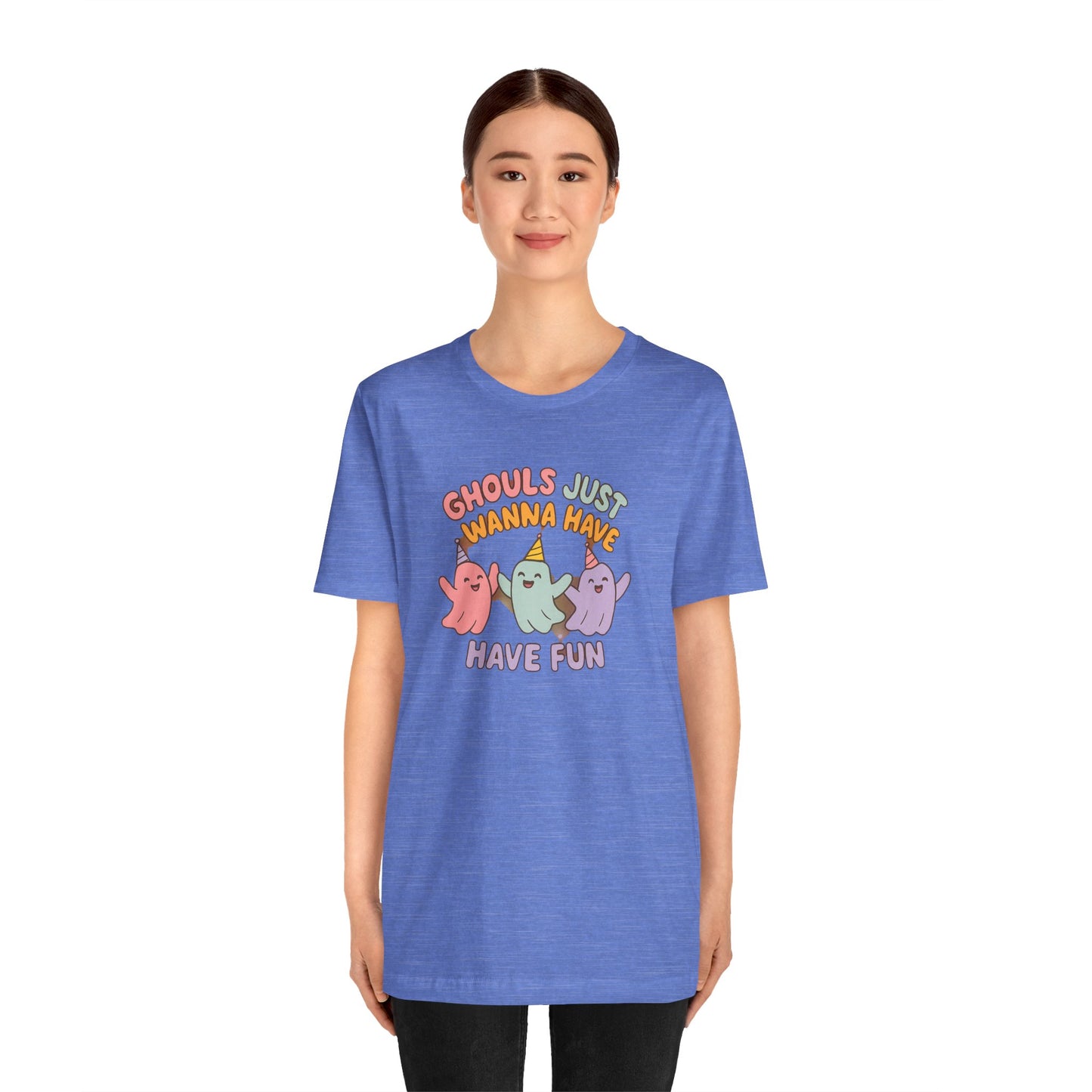 "Ghouls Just Wanna Have Fun" T-Shirt for Halloween, Unisex Graphic Shirt, Cute Ghosts Tee, Casual Wear, Gift for Friends