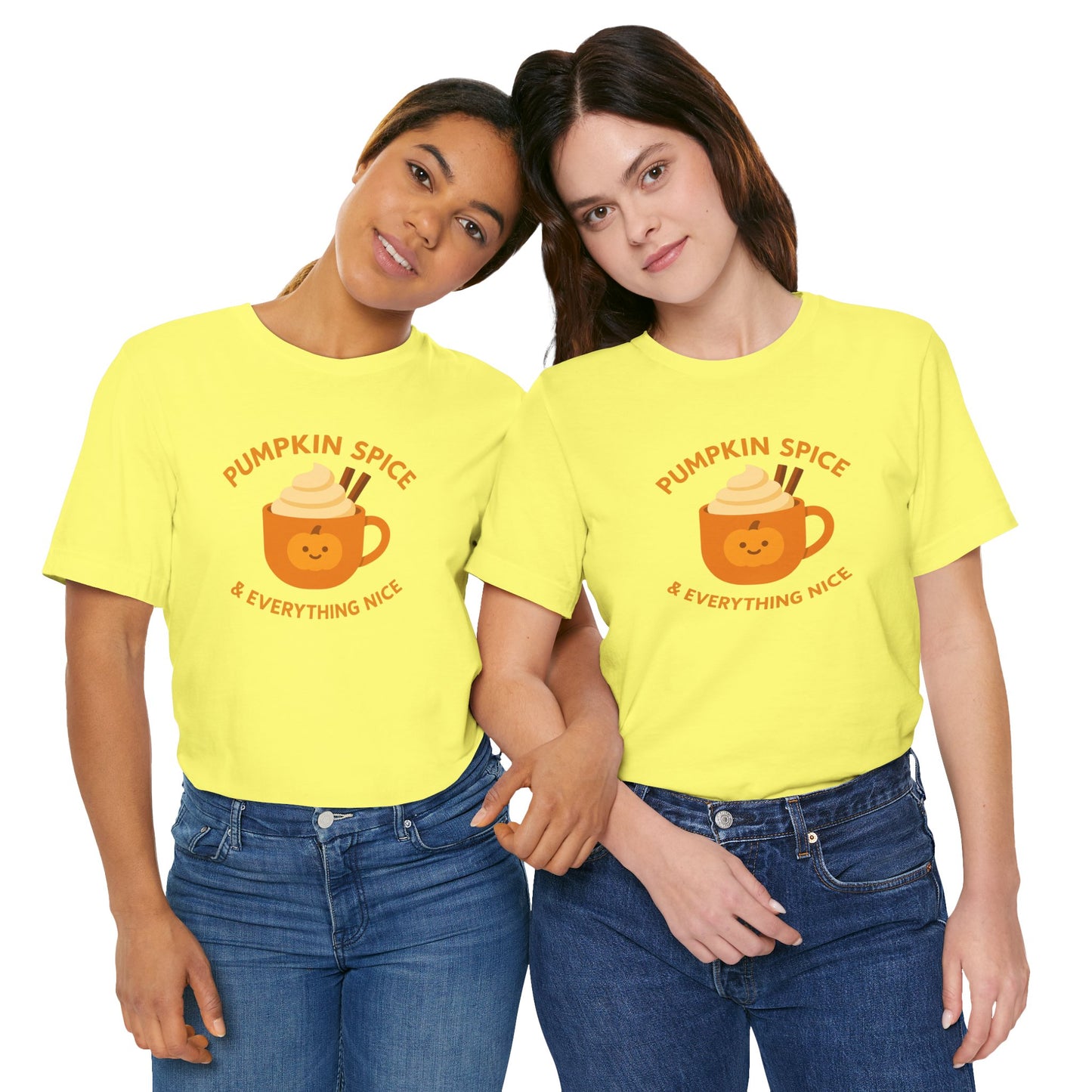 "Pumpkin Spice & Everything Nice" Fall T-Shirt, Autumn Fashion, Cozy Casual Wear, Pumpkin Lovers Gift, Seasonal Apparel