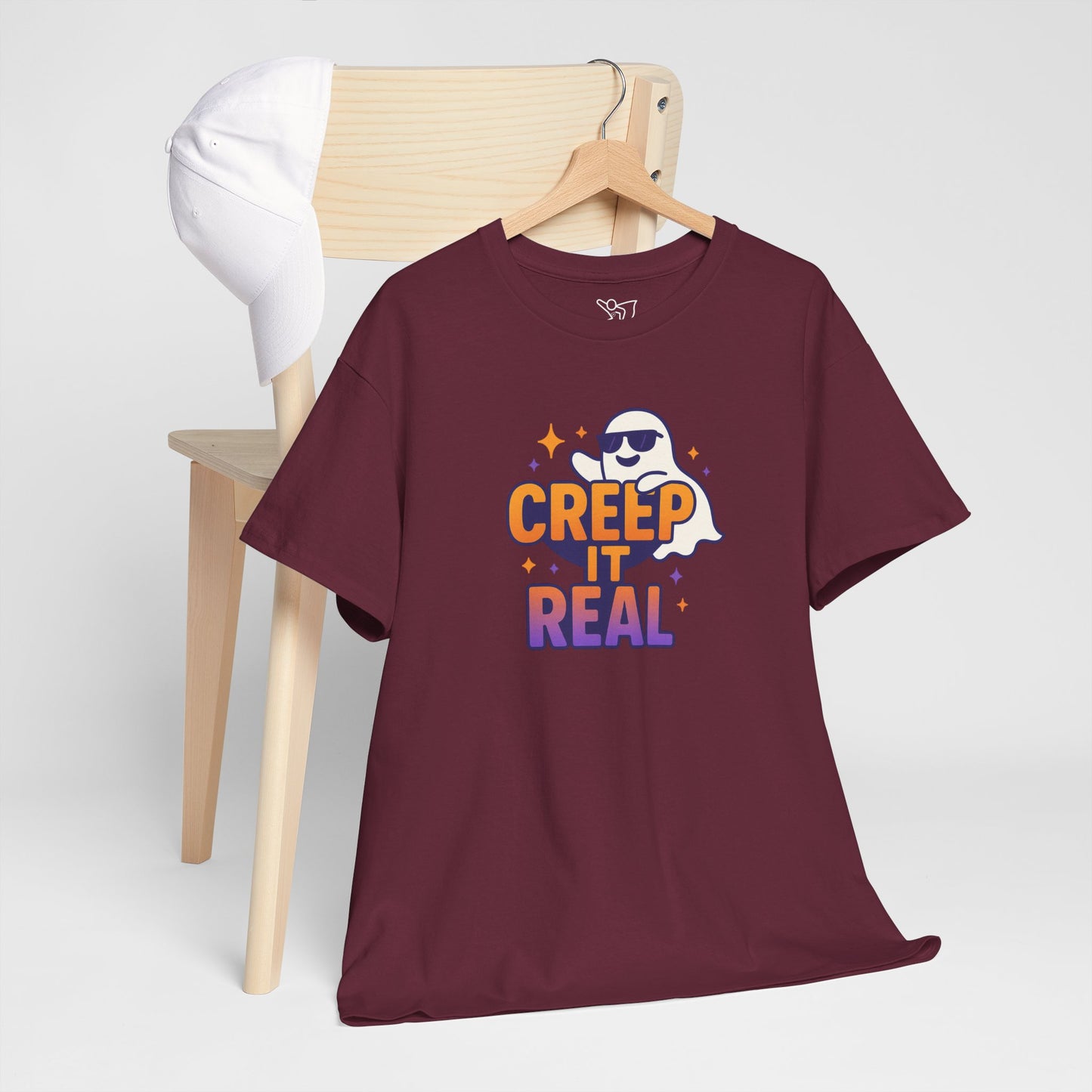 "Creep It Real" Halloween Humor Unisex Graphic Shirt, Ghost Lover Gift, Spooky Season Apparel, Funny Halloween T-Shirt