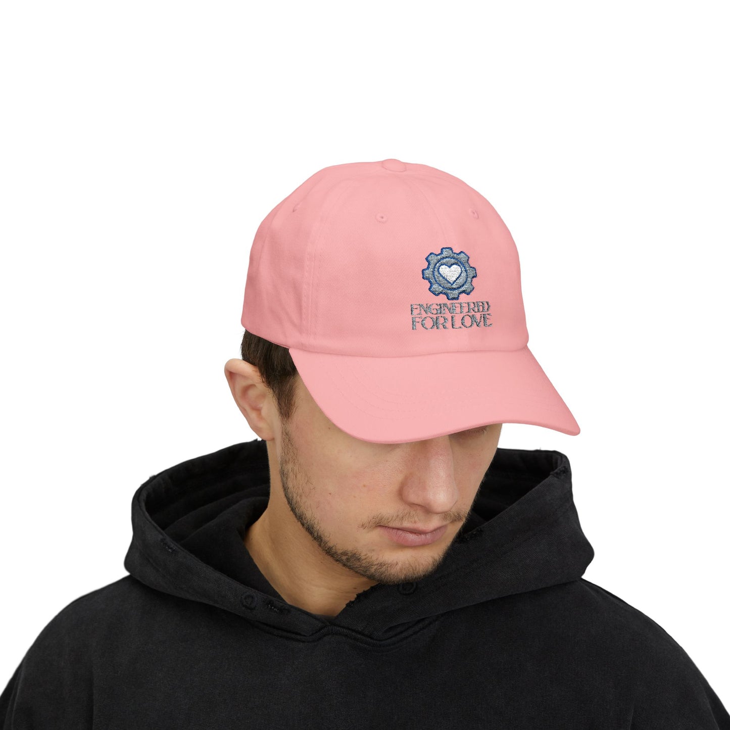 "Engineered for Love" Dad Cap, Casual Dad Hat, Father's Day Gift, Unisex Cap, Everyday Style, Cute Dad Accessory