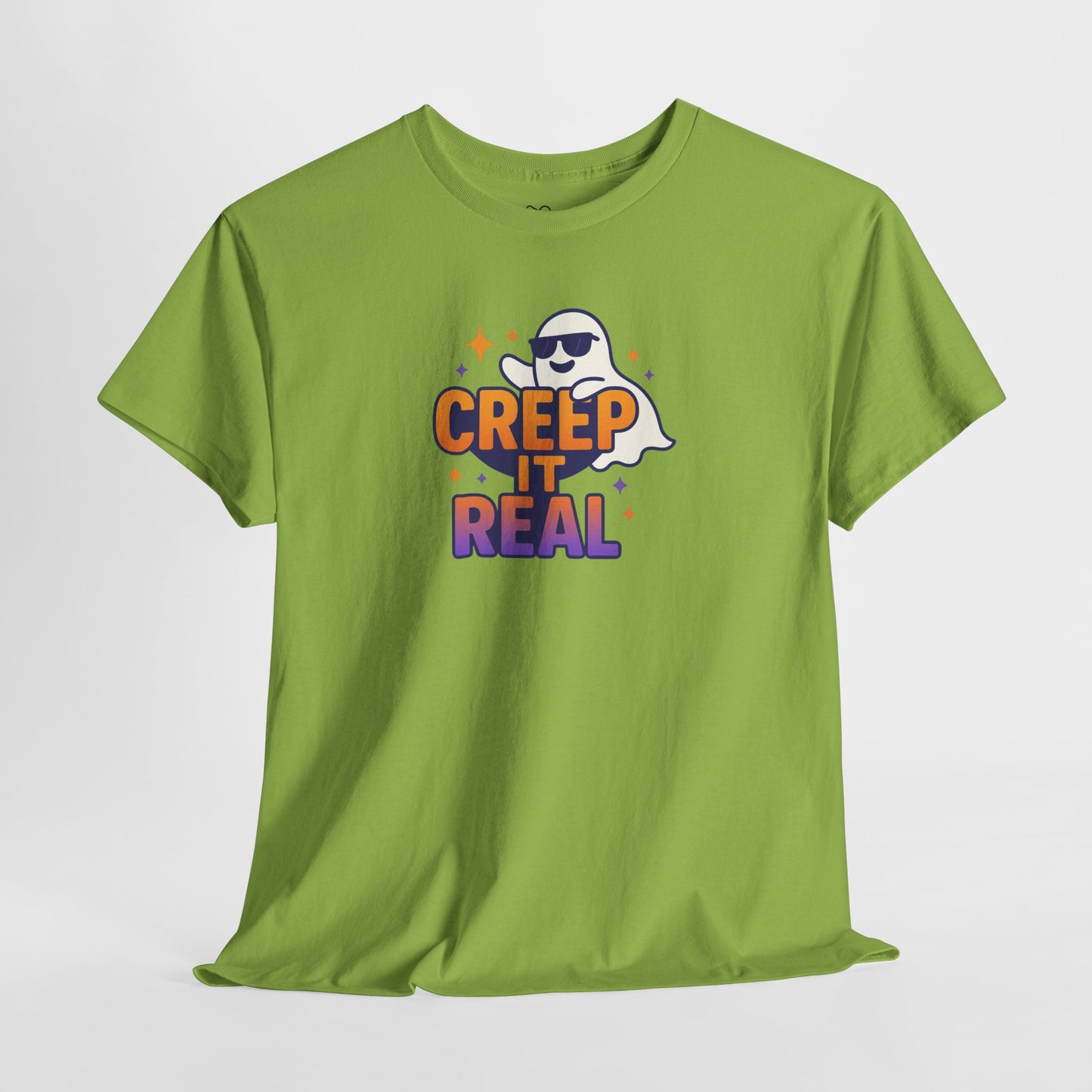 "Creep It Real" Halloween Humor Unisex Graphic Shirt, Ghost Lover Gift, Spooky Season Apparel, Funny Halloween T-Shirt