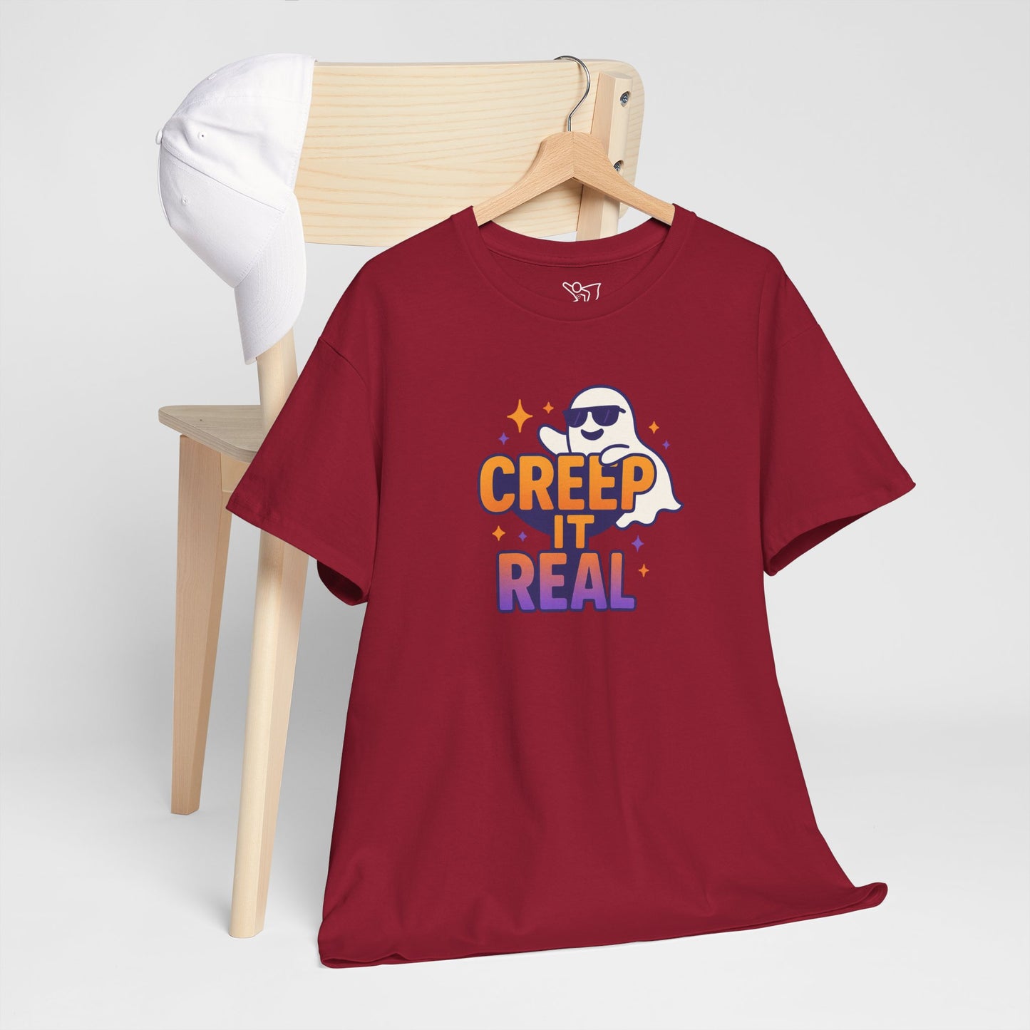 "Creep It Real" Halloween Humor Unisex Graphic Shirt, Ghost Lover Gift, Spooky Season Apparel, Funny Halloween T-Shirt