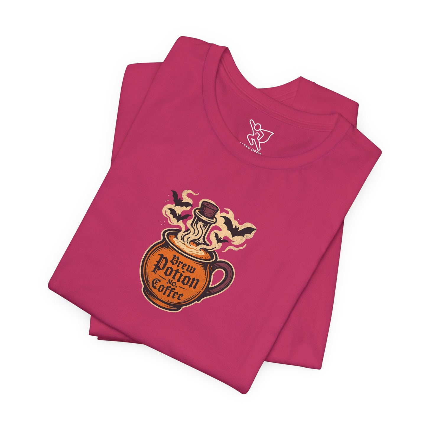 "Coffee Potion" Unisex Tee, Casual Wear, Gift for Coffee Lovers, Magical T-Shirt, Witchy Apparel, Coffee Enthusiast Presents