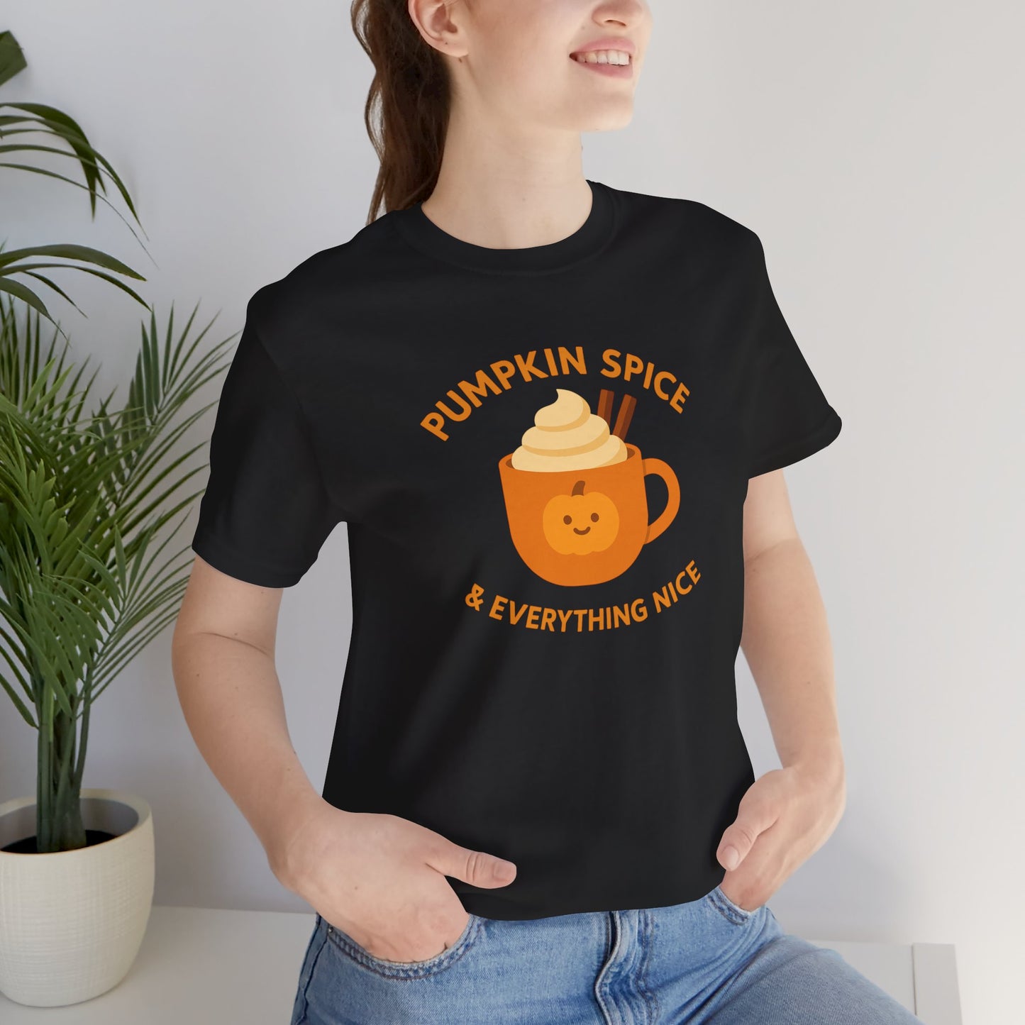 "Pumpkin Spice & Everything Nice" Fall T-Shirt, Autumn Fashion, Cozy Casual Wear, Pumpkin Lovers Gift, Seasonal Apparel