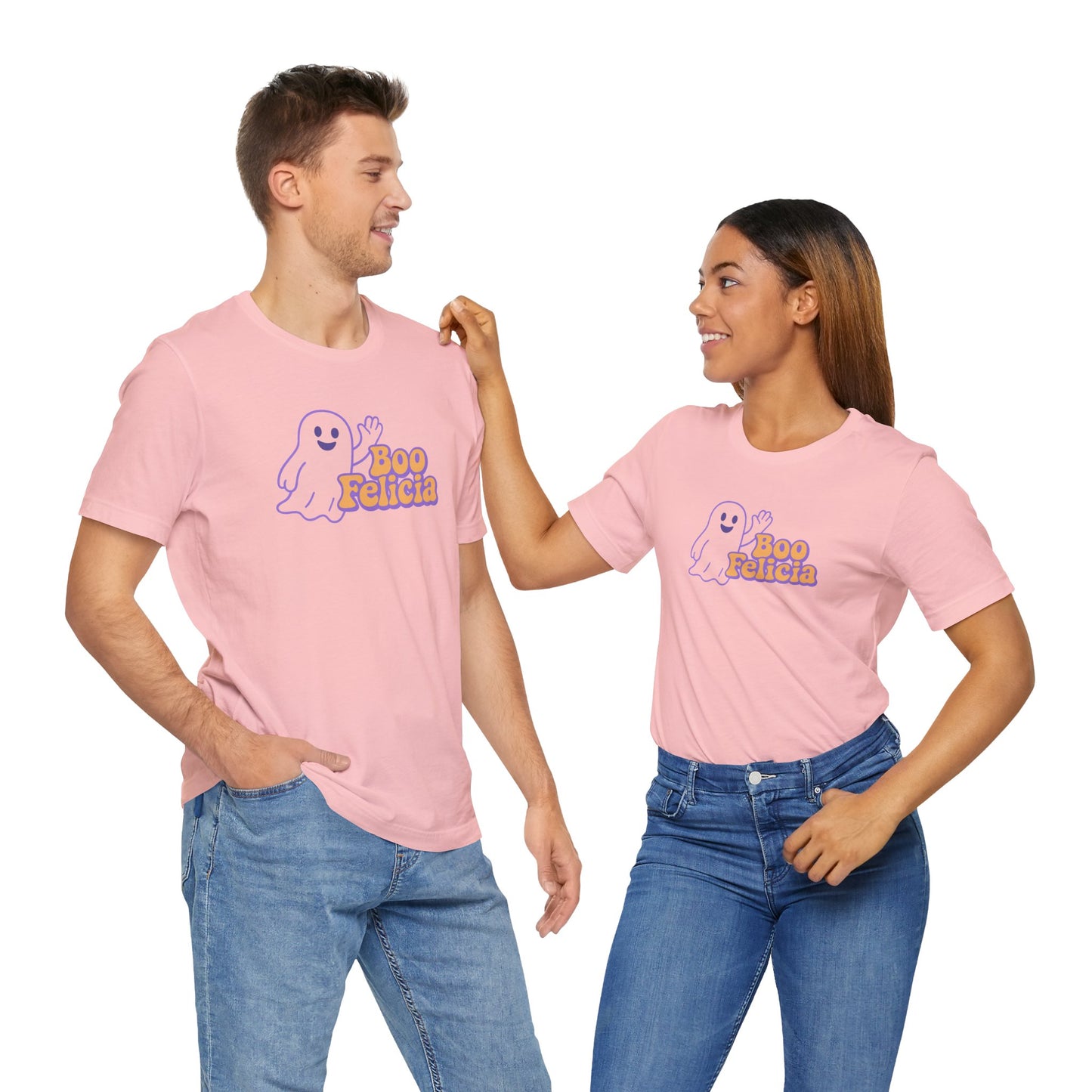 "Boo Felicia Ghost" Unisex Halloween T-Shirt, Spooky Apparel, Fun Gift, Casual Wear, Holiday Shirt