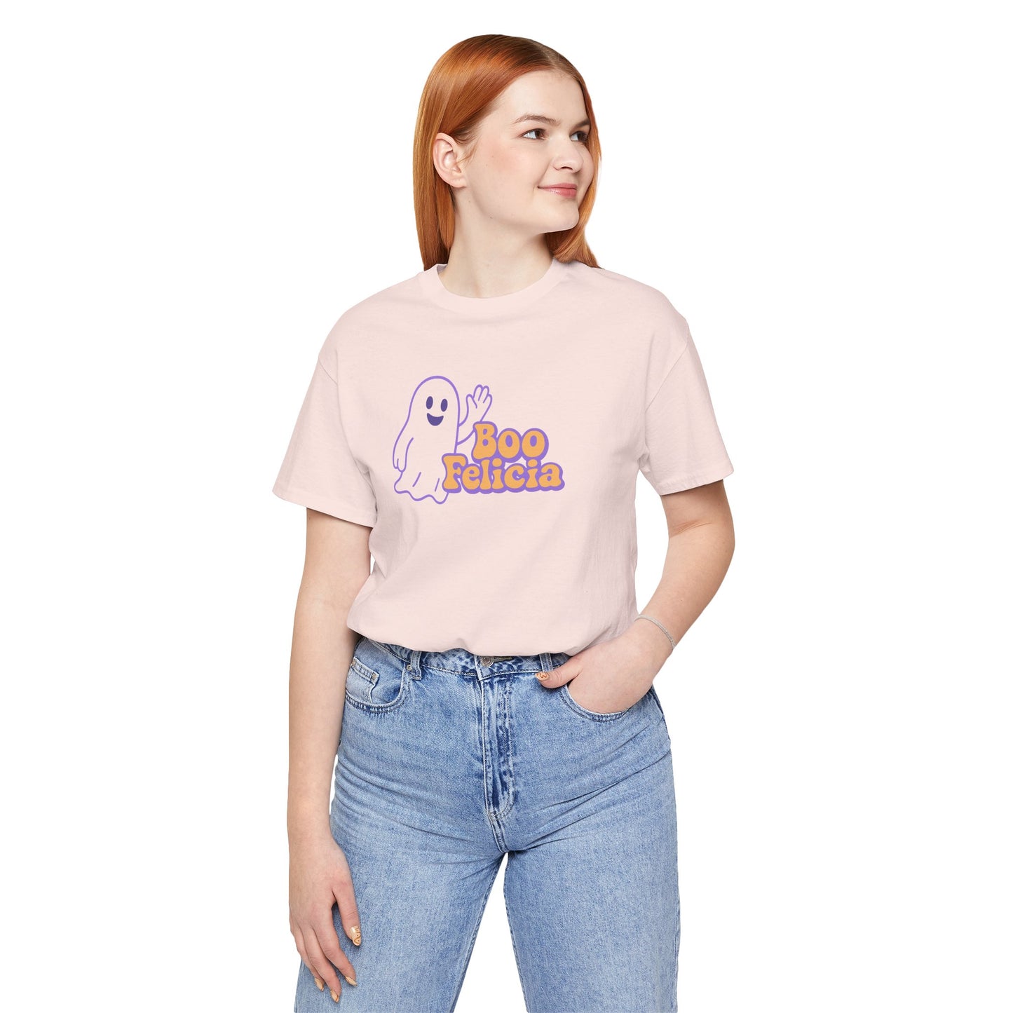 "Boo Felicia Ghost" Unisex Halloween T-Shirt, Spooky Apparel, Fun Gift, Casual Wear, Holiday Shirt