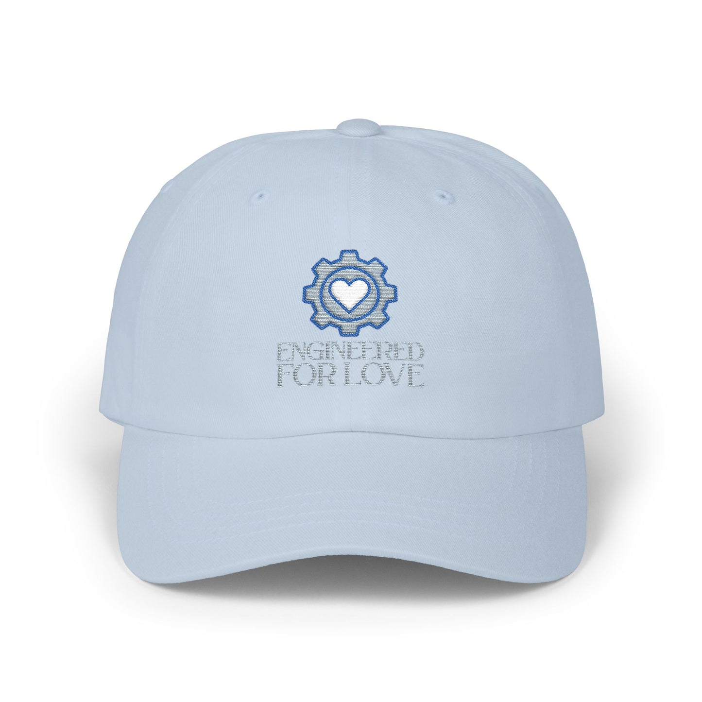 "Engineered for Love" Dad Cap, Casual Dad Hat, Father's Day Gift, Unisex Cap, Everyday Style, Cute Dad Accessory