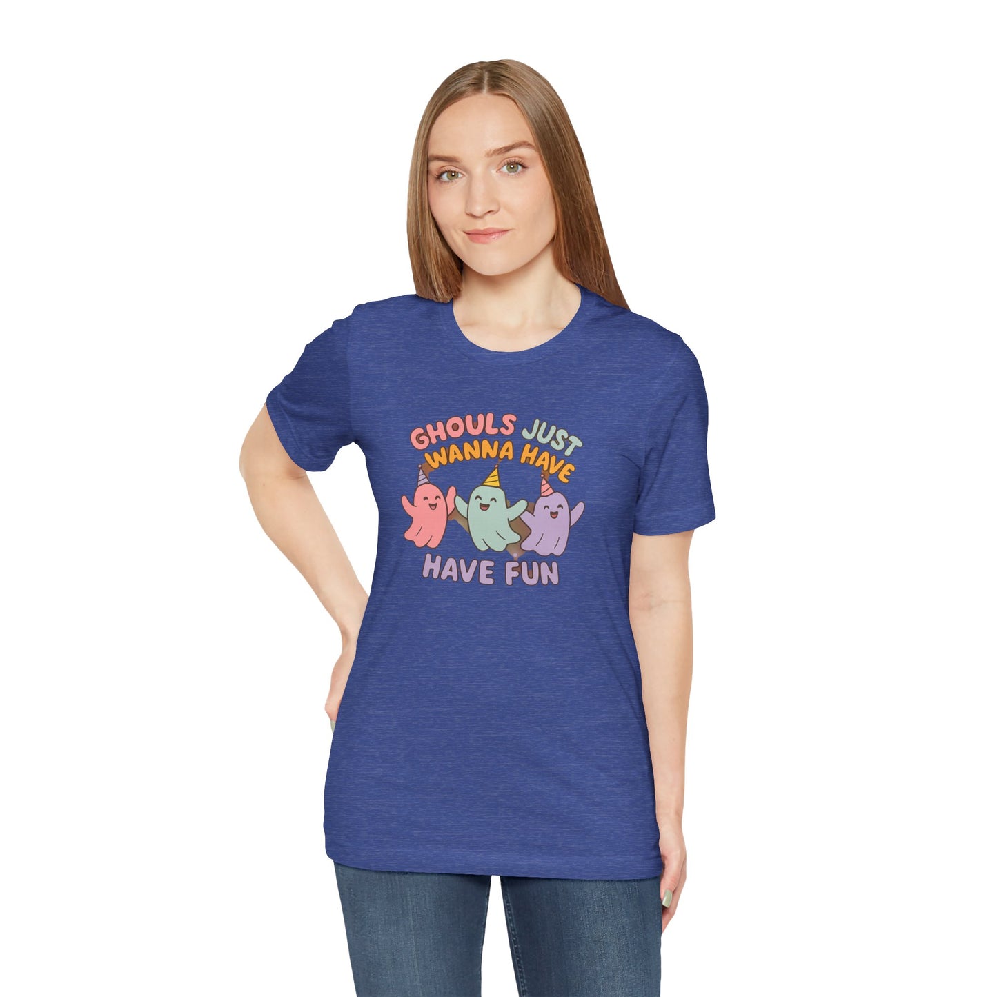 "Ghouls Just Wanna Have Fun" T-Shirt for Halloween, Unisex Graphic Shirt, Cute Ghosts Tee, Casual Wear, Gift for Friends
