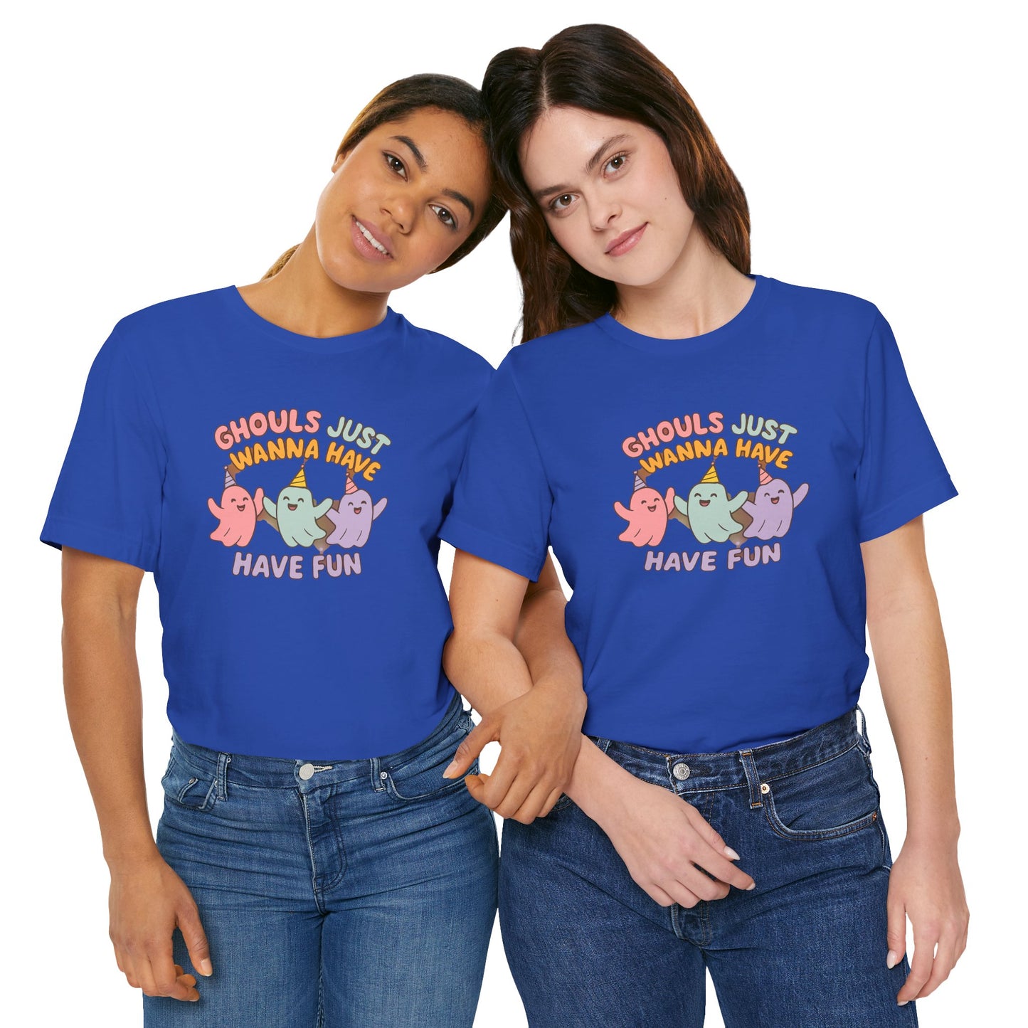 "Ghouls Just Wanna Have Fun" T-Shirt for Halloween, Unisex Graphic Shirt, Cute Ghosts Tee, Casual Wear, Gift for Friends