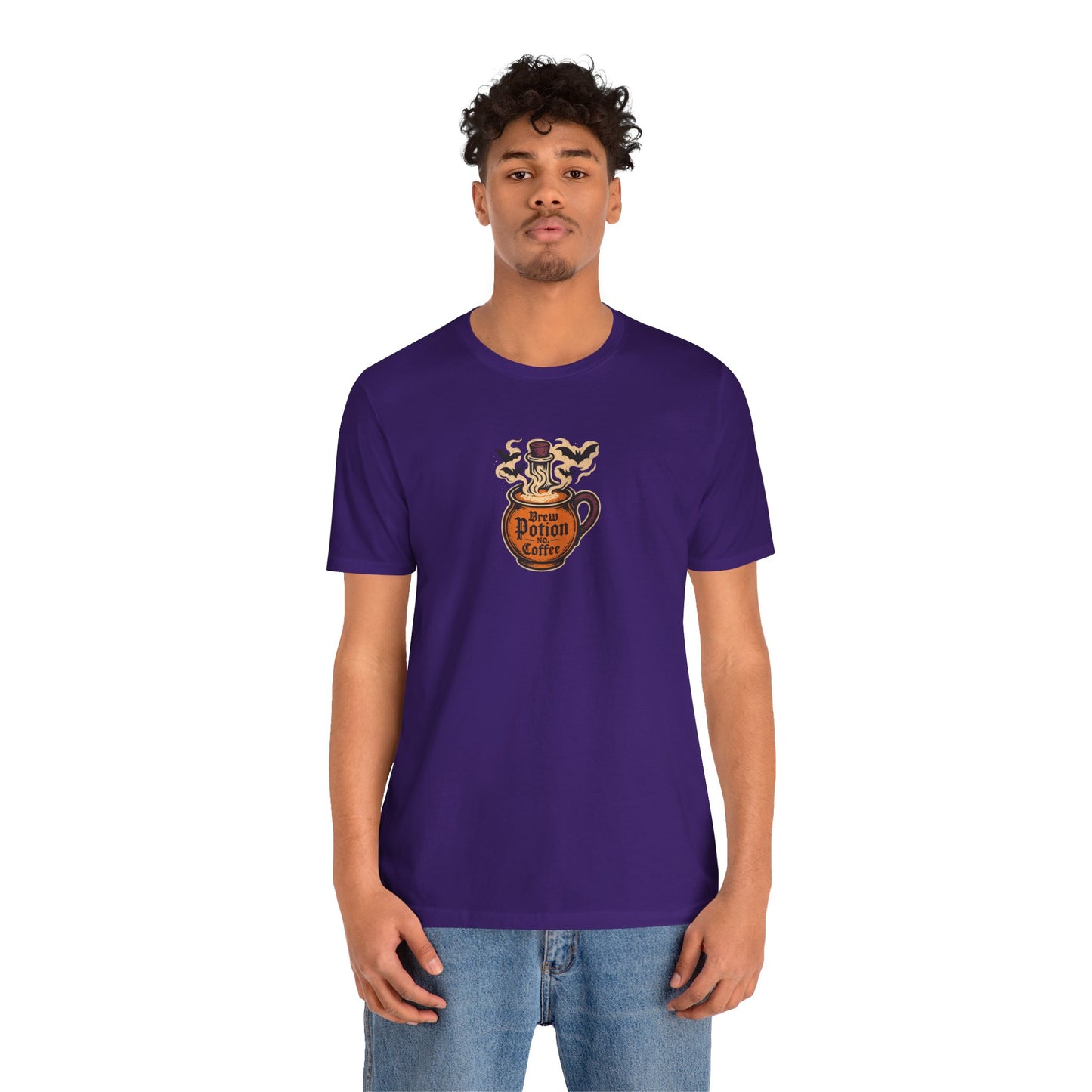 "Coffee Potion" Unisex Tee, Casual Wear, Gift for Coffee Lovers, Magical T-Shirt, Witchy Apparel, Coffee Enthusiast Presents