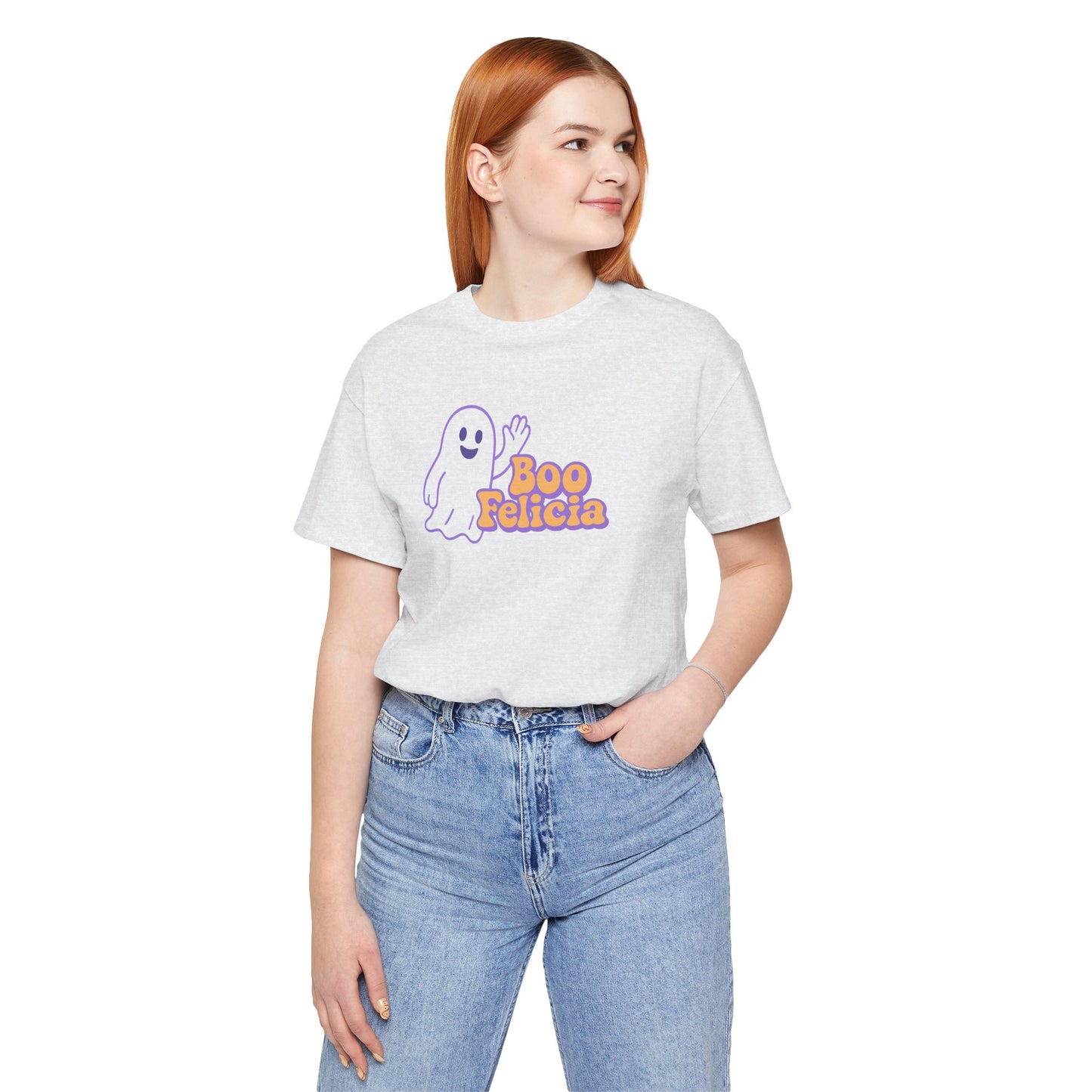 "Boo Felicia Ghost" Unisex Halloween T-Shirt, Spooky Apparel, Fun Gift, Casual Wear, Holiday Shirt