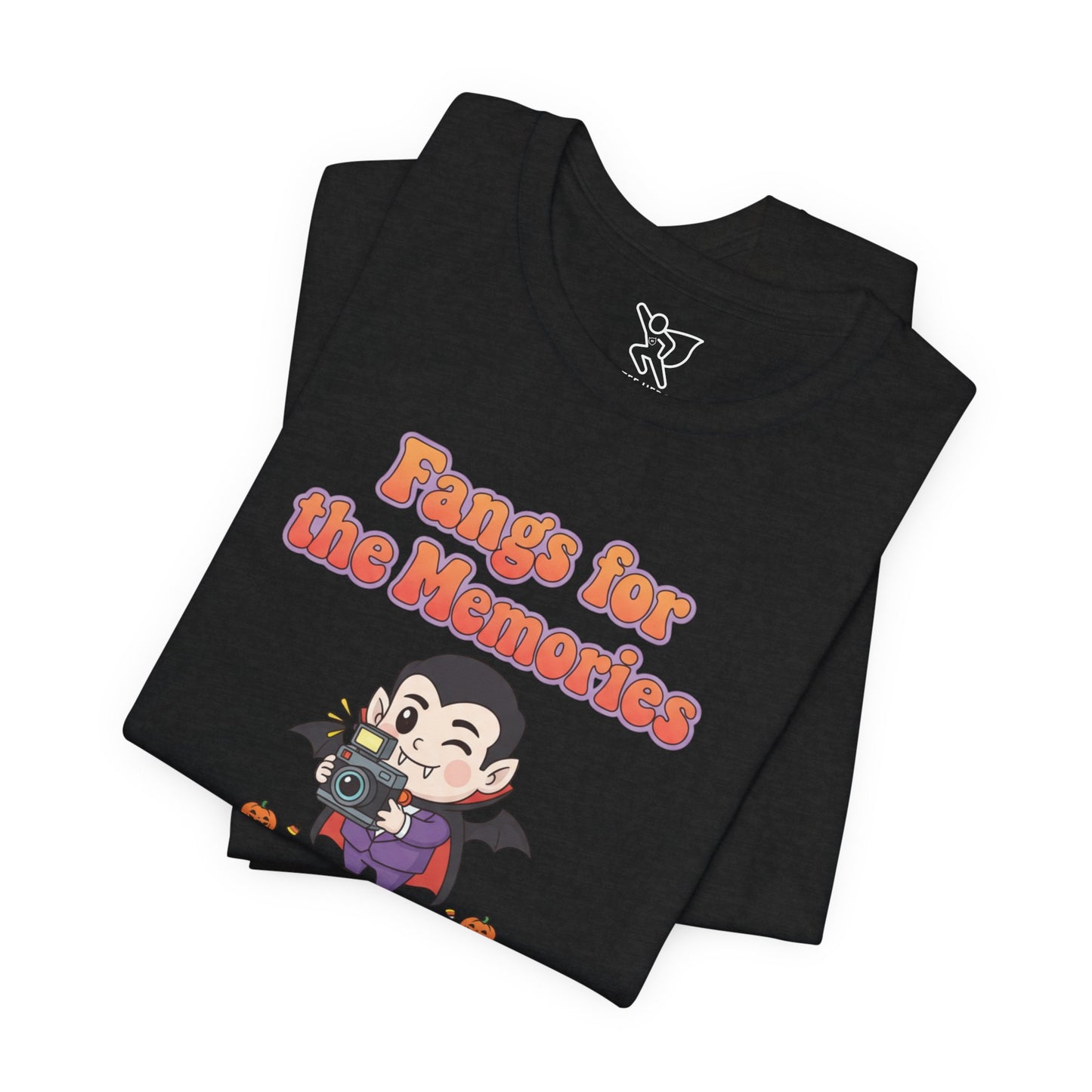 "Fangs for the Memories" Unisex Short Sleeve Shirt, Casual Halloween Outfit, Gift for Spooky Season, Halloween Shirt