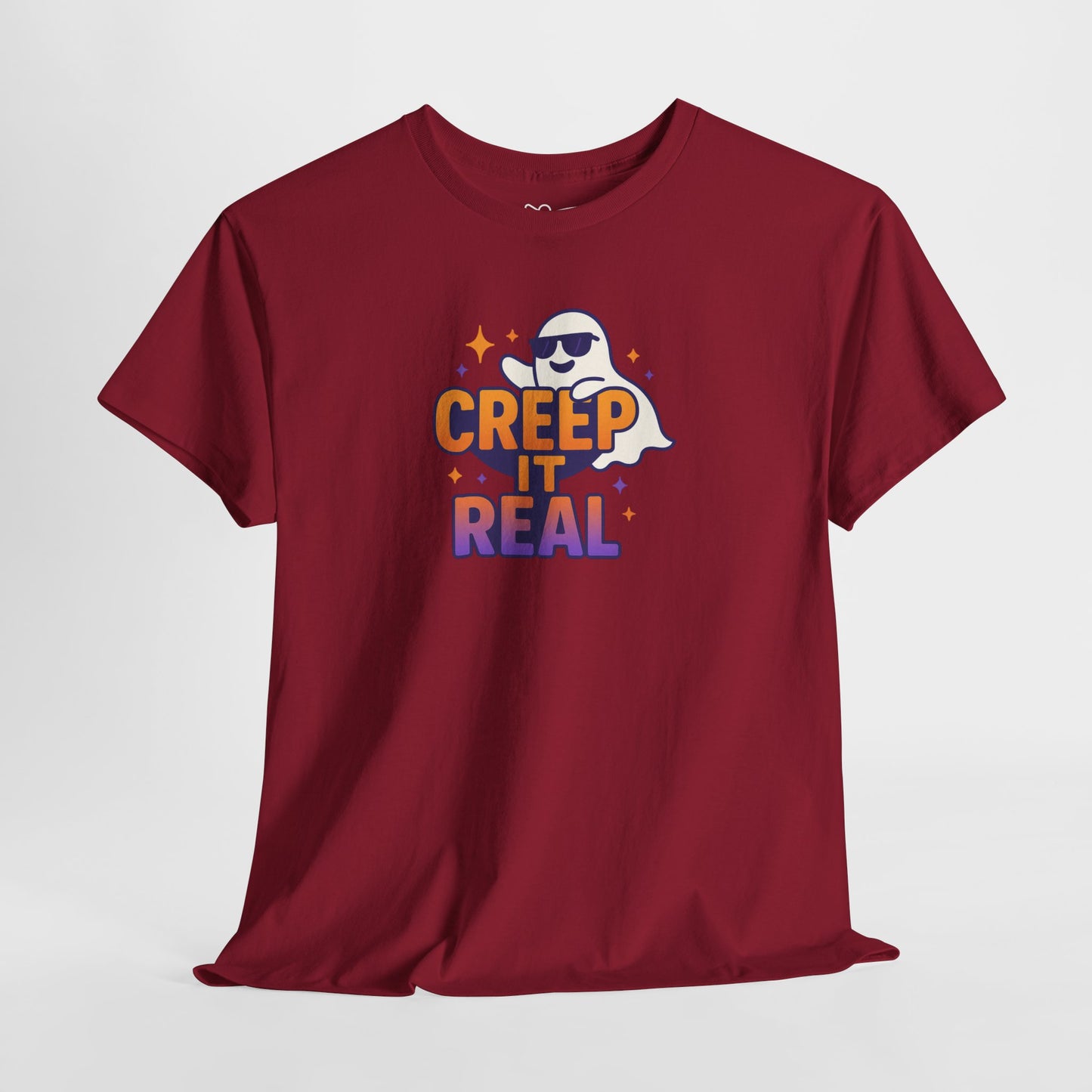 "Creep It Real" Halloween Humor Unisex Graphic Shirt, Ghost Lover Gift, Spooky Season Apparel, Funny Halloween T-Shirt