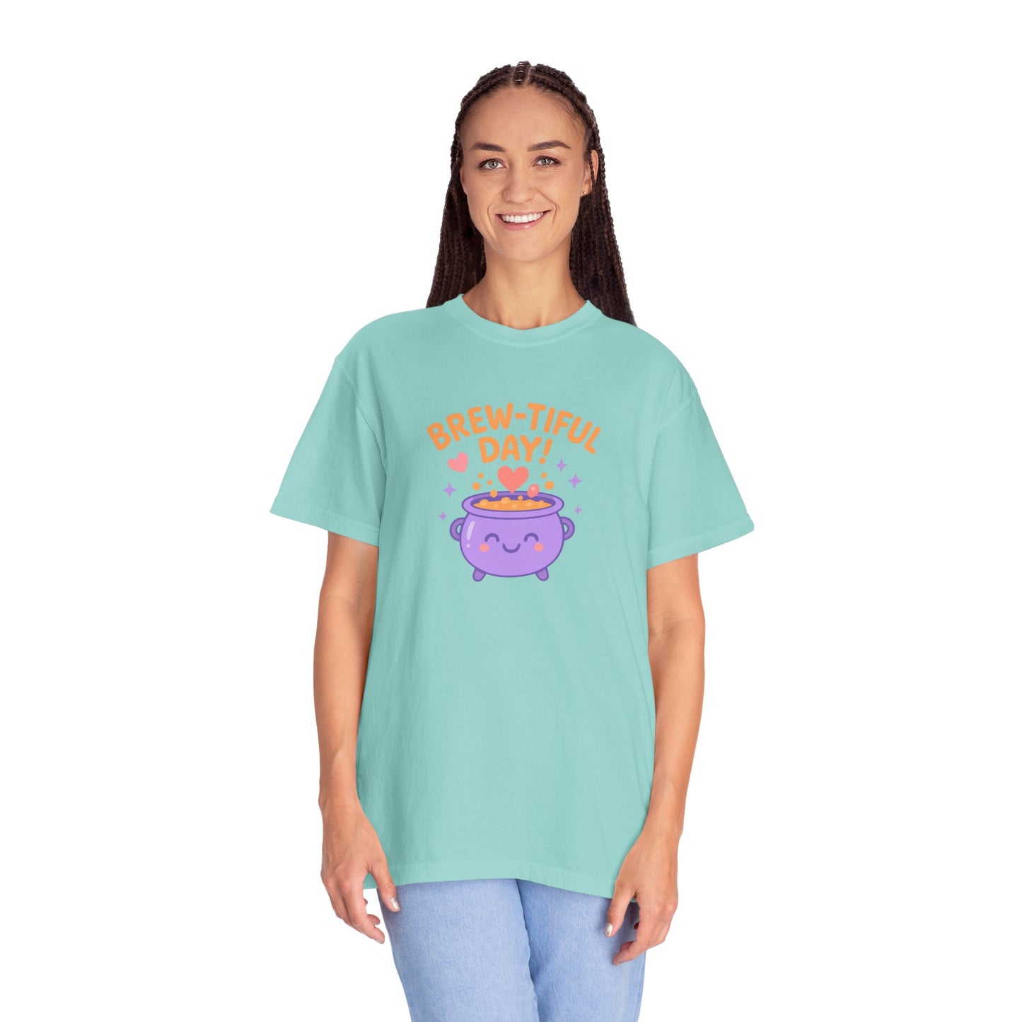 Brew-tiful Day T-Shirt, Cute Coffee Tee, Unisex Gift, Fun Humor Shirt, Coffee Lover Apparel, Casual Everyday Wear
