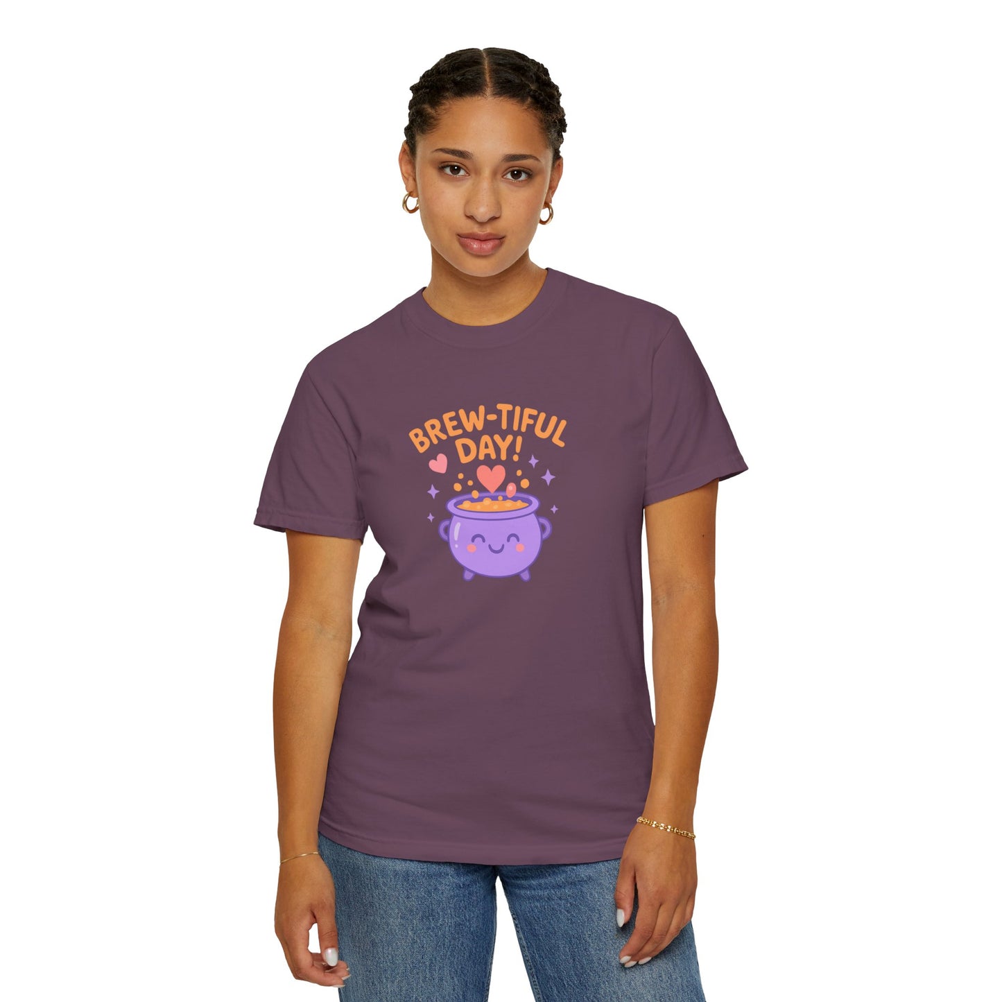 Brew-tiful Day T-Shirt, Cute Coffee Tee, Unisex Gift, Fun Humor Shirt, Coffee Lover Apparel, Casual Everyday Wear