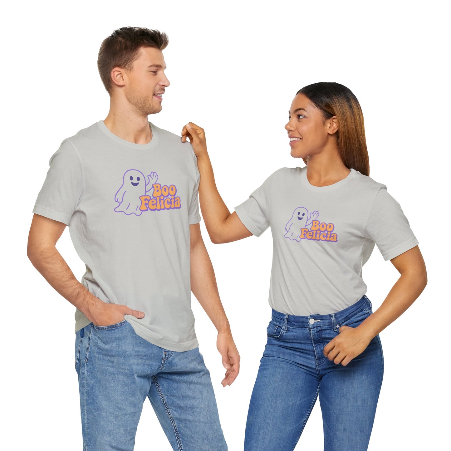 "Boo Felicia Ghost" Unisex Halloween T-Shirt, Spooky Apparel, Fun Gift, Casual Wear, Holiday Shirt