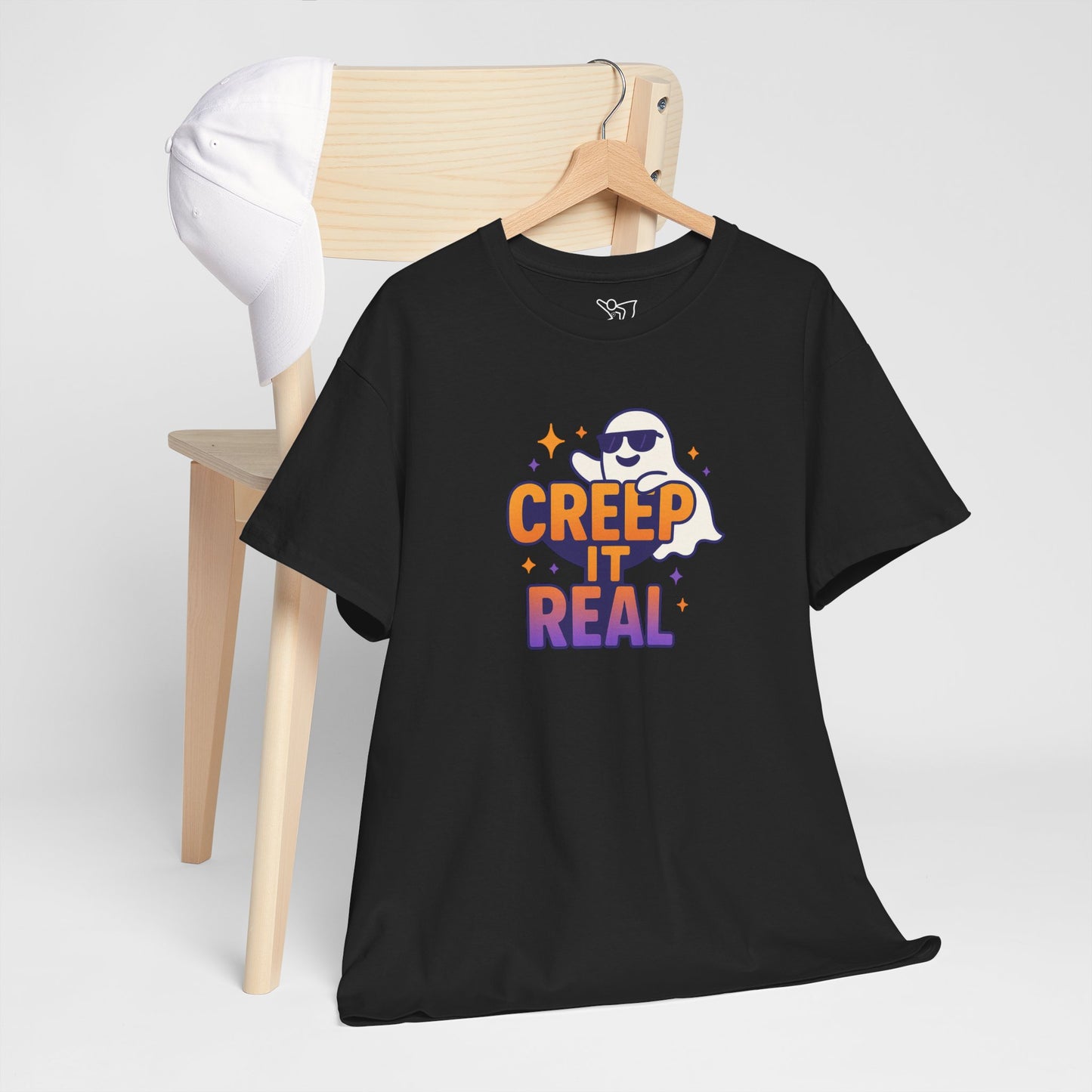 "Creep It Real" Halloween Humor Unisex Graphic Shirt, Ghost Lover Gift, Spooky Season Apparel, Funny Halloween T-Shirt