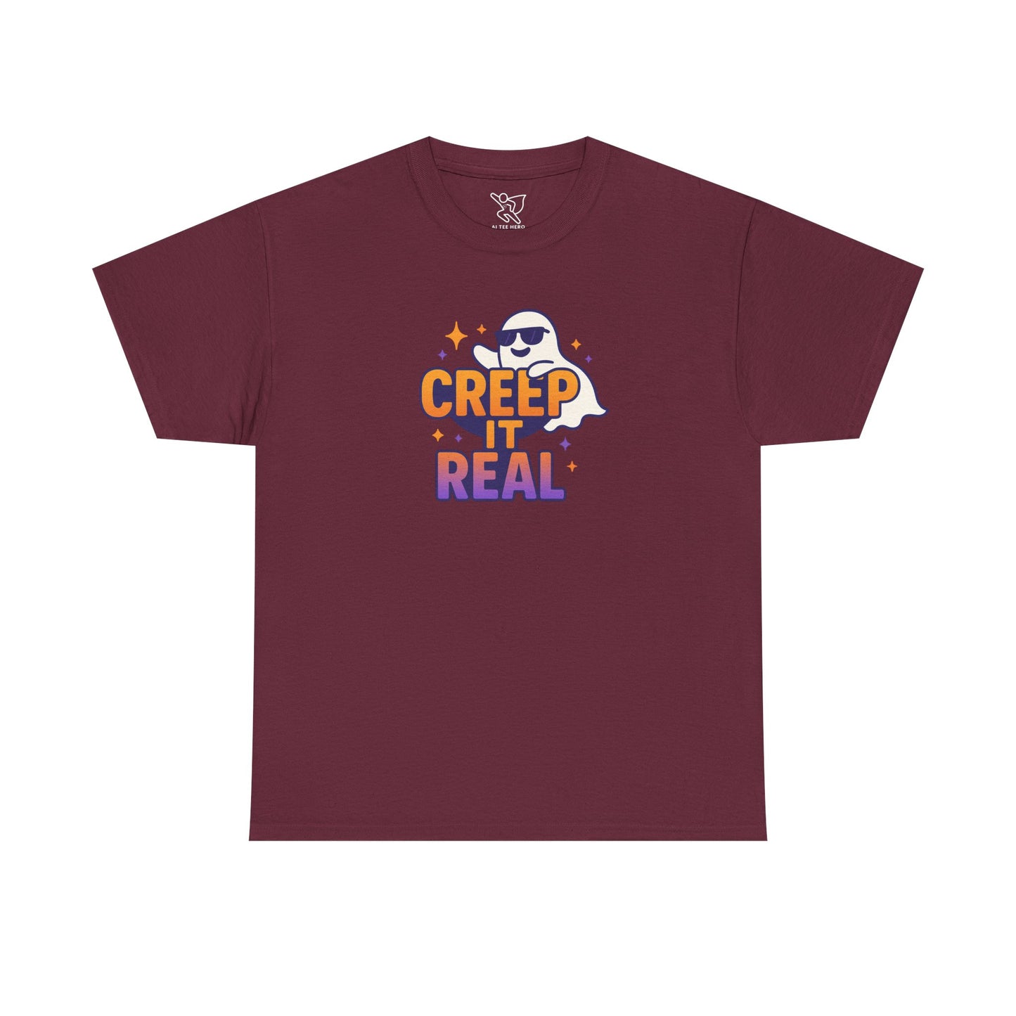 "Creep It Real" Halloween Humor Unisex Graphic Shirt, Ghost Lover Gift, Spooky Season Apparel, Funny Halloween T-Shirt