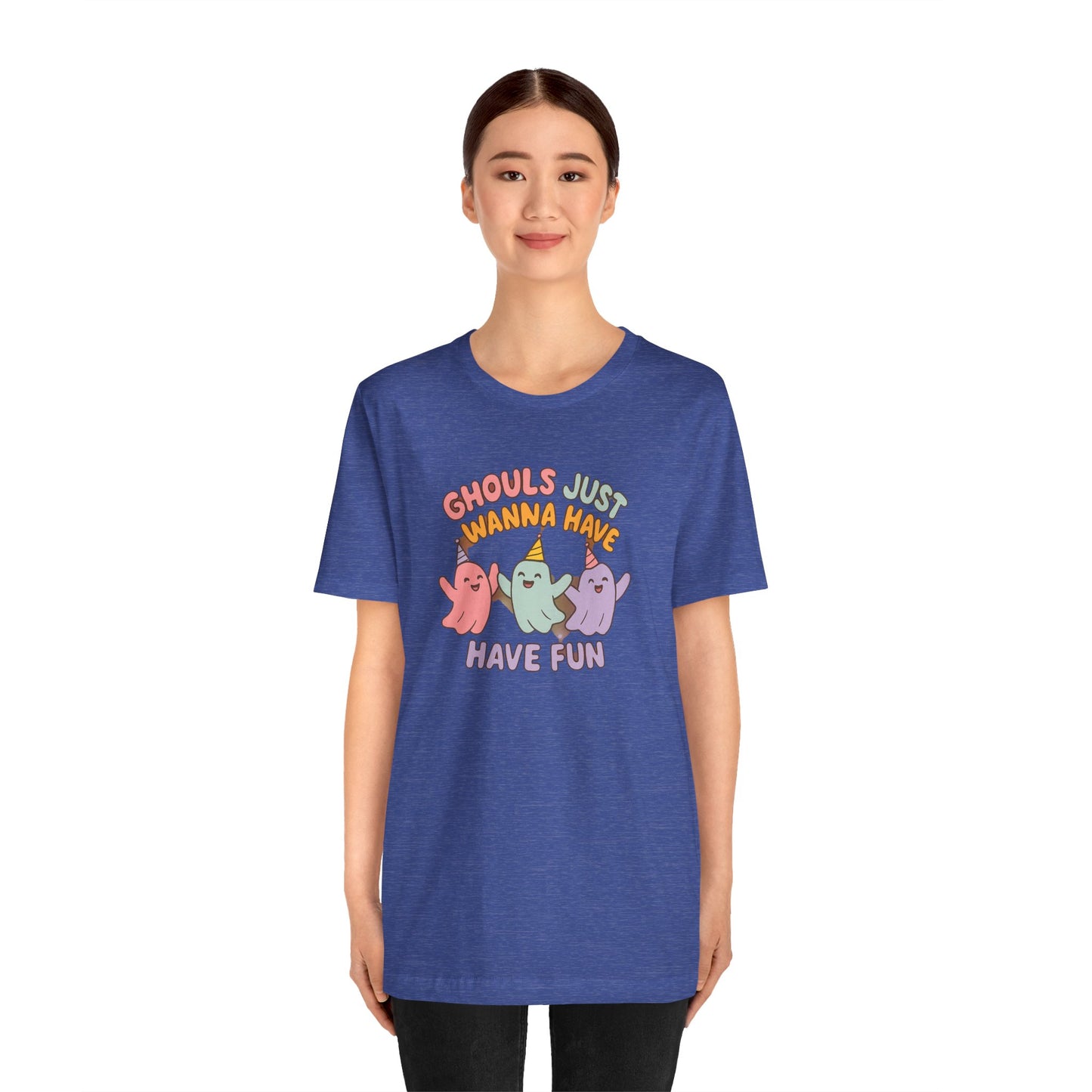 "Ghouls Just Wanna Have Fun" T-Shirt for Halloween, Unisex Graphic Shirt, Cute Ghosts Tee, Casual Wear, Gift for Friends