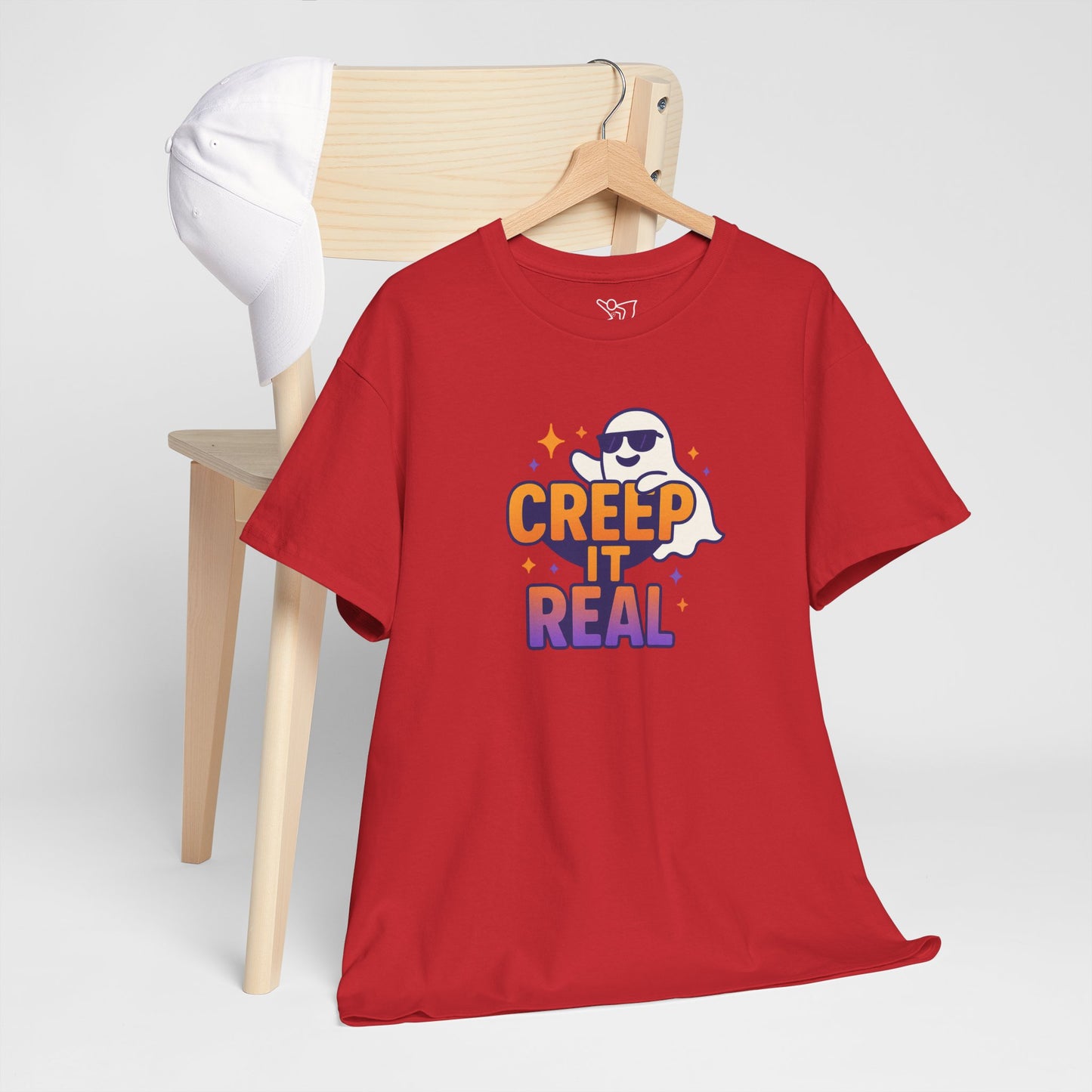 "Creep It Real" Halloween Humor Unisex Graphic Shirt, Ghost Lover Gift, Spooky Season Apparel, Funny Halloween T-Shirt