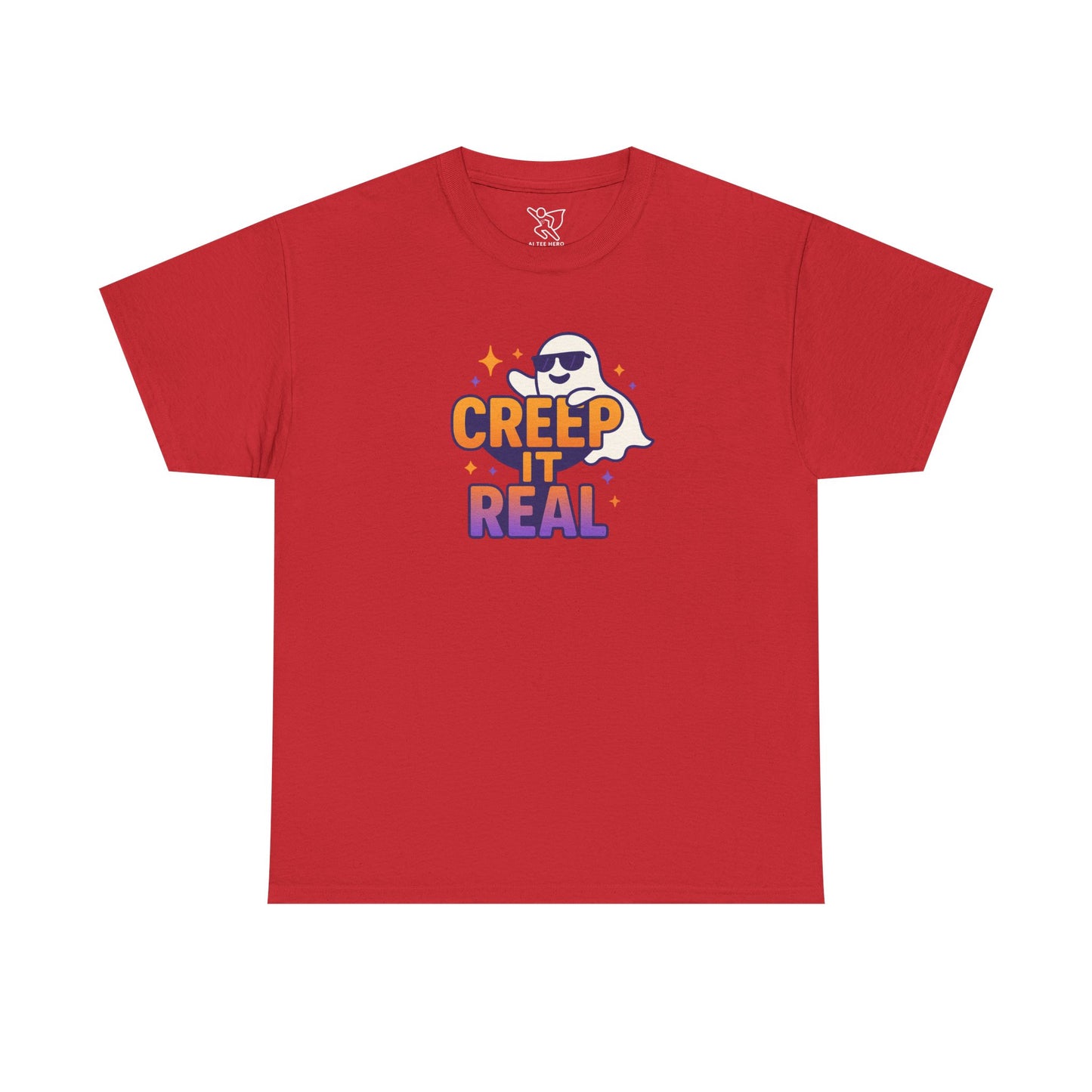 "Creep It Real" Halloween Humor Unisex Graphic Shirt, Ghost Lover Gift, Spooky Season Apparel, Funny Halloween T-Shirt