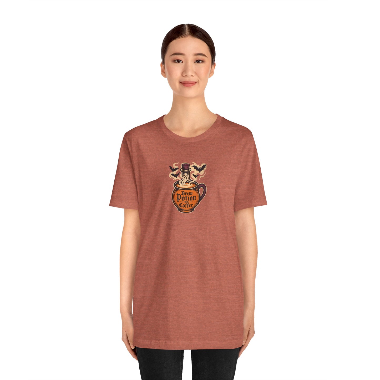 "Coffee Potion" Unisex Tee, Casual Wear, Gift for Coffee Lovers, Magical T-Shirt, Witchy Apparel, Coffee Enthusiast Presents