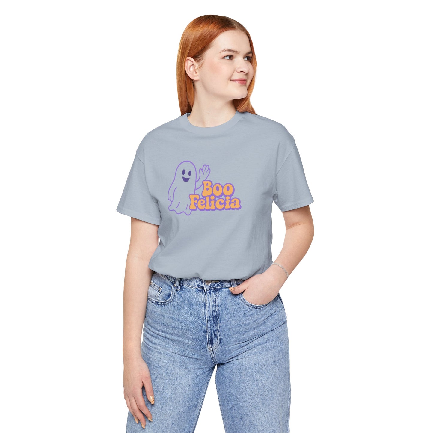 "Boo Felicia Ghost" Unisex Halloween T-Shirt, Spooky Apparel, Fun Gift, Casual Wear, Holiday Shirt