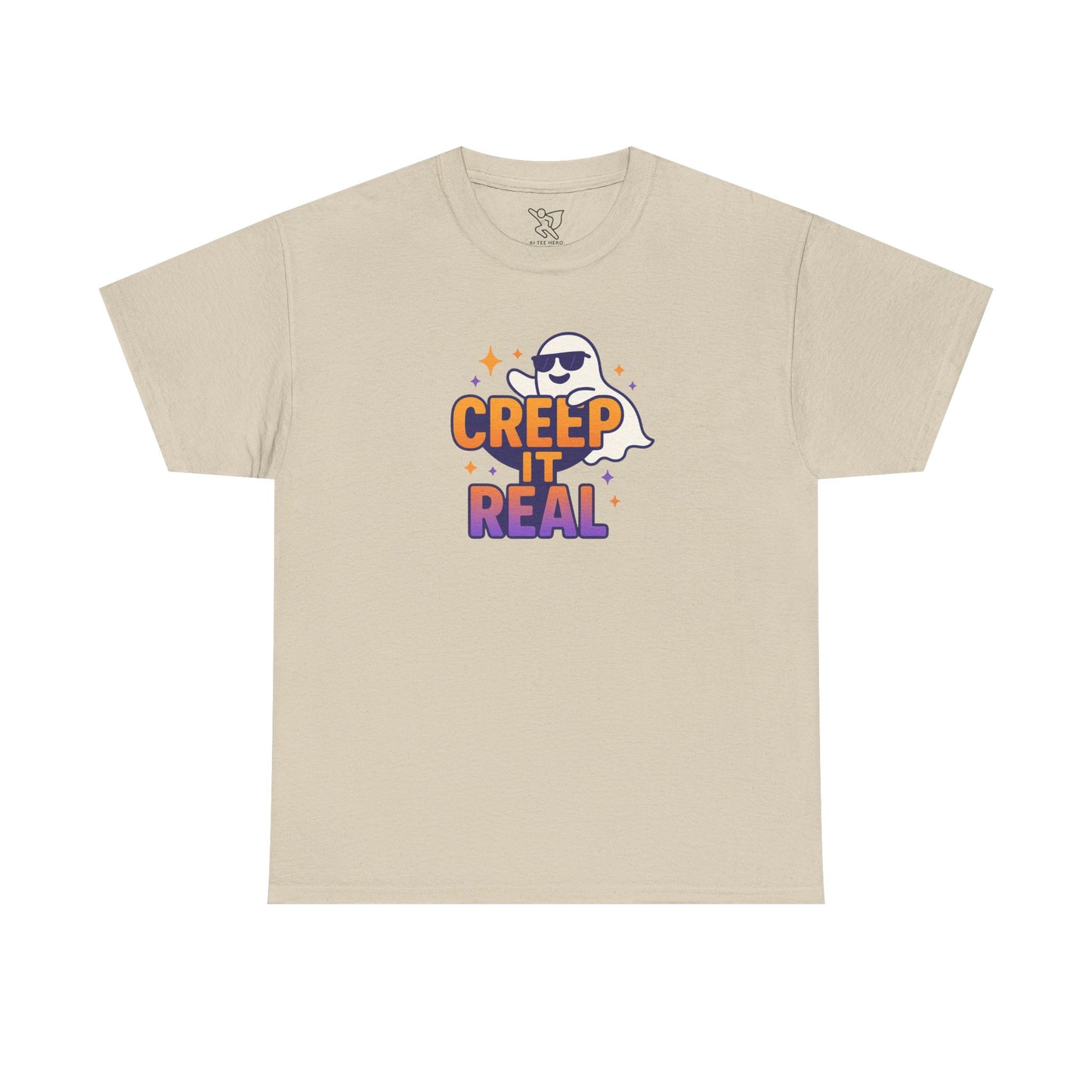 "Creep It Real" Halloween Humor Unisex Graphic Shirt, Ghost Lover Gift, Spooky Season Apparel, Funny Halloween T-Shirt