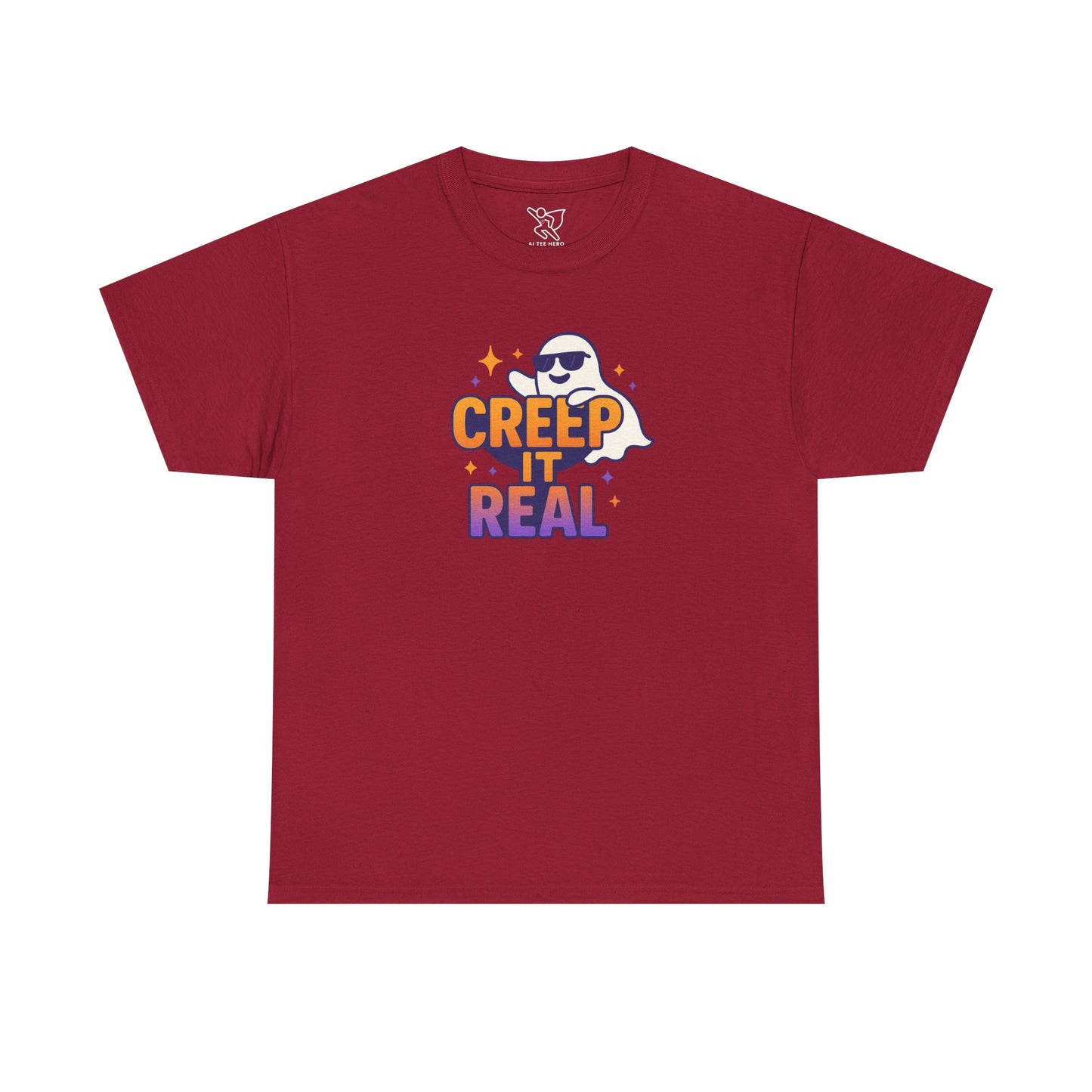 "Creep It Real" Halloween Humor Unisex Graphic Shirt, Ghost Lover Gift, Spooky Season Apparel, Funny Halloween T-Shirt