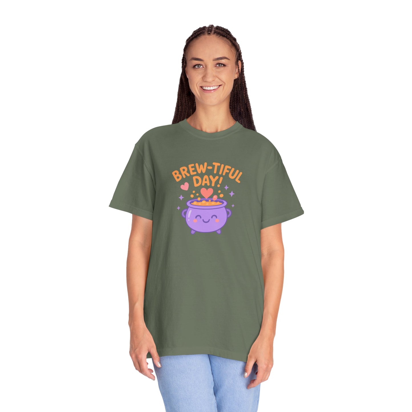 Brew-tiful Day T-Shirt, Cute Coffee Tee, Unisex Gift, Fun Humor Shirt, Coffee Lover Apparel, Casual Everyday Wear