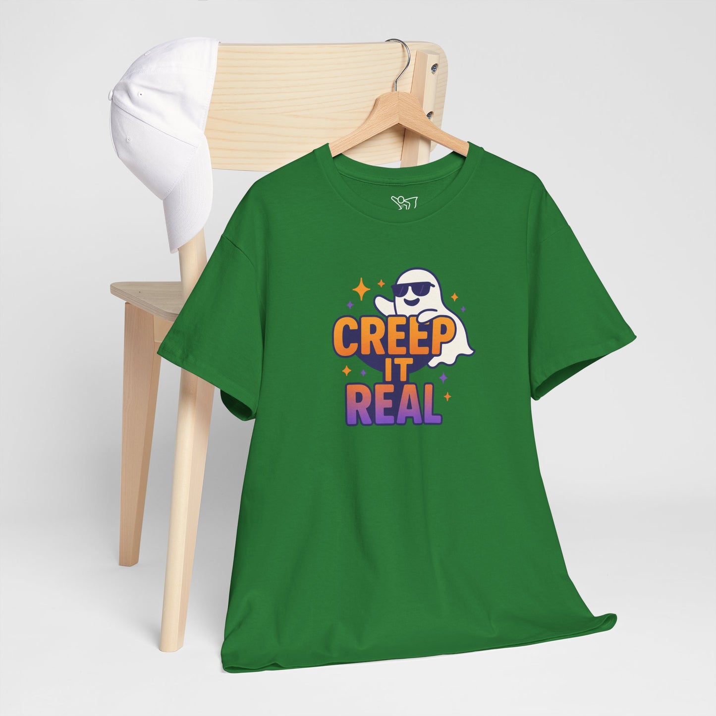 "Creep It Real" Halloween Humor Unisex Graphic Shirt, Ghost Lover Gift, Spooky Season Apparel, Funny Halloween T-Shirt