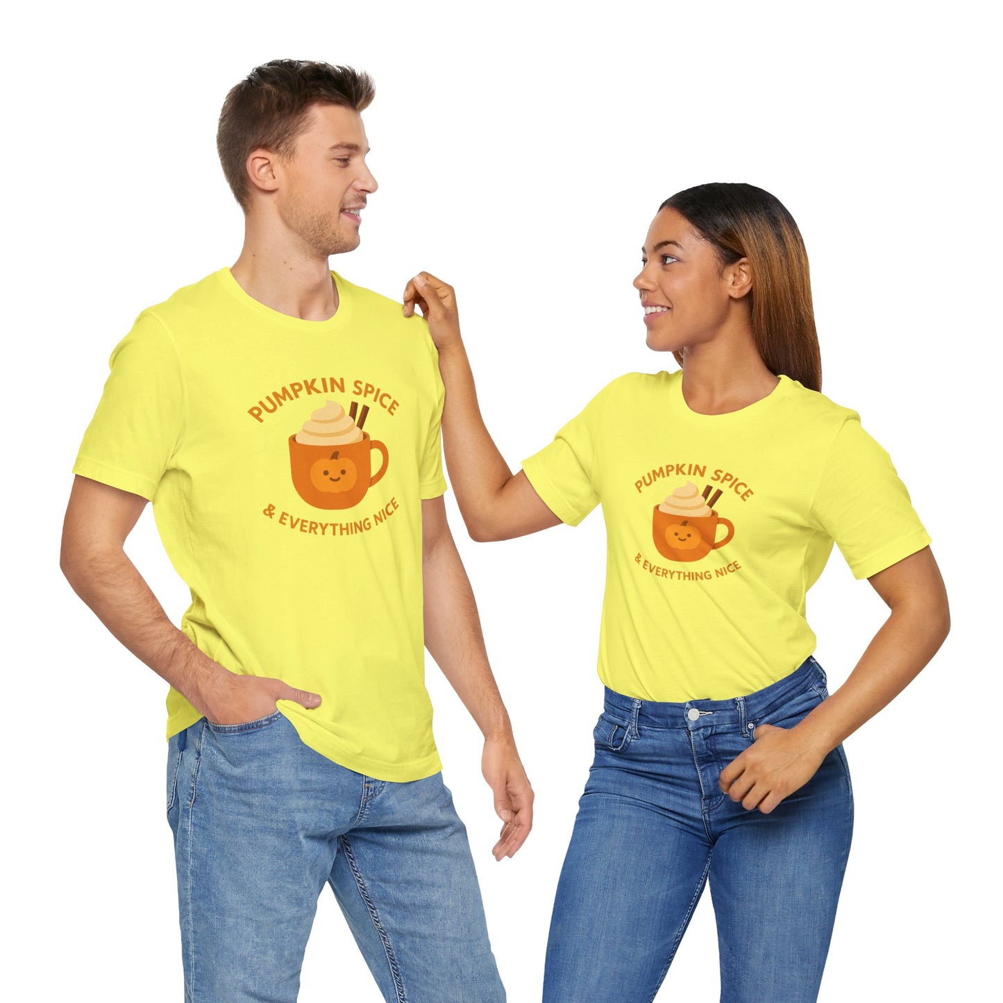 "Pumpkin Spice & Everything Nice" Fall T-Shirt, Autumn Fashion, Cozy Casual Wear, Pumpkin Lovers Gift, Seasonal Apparel