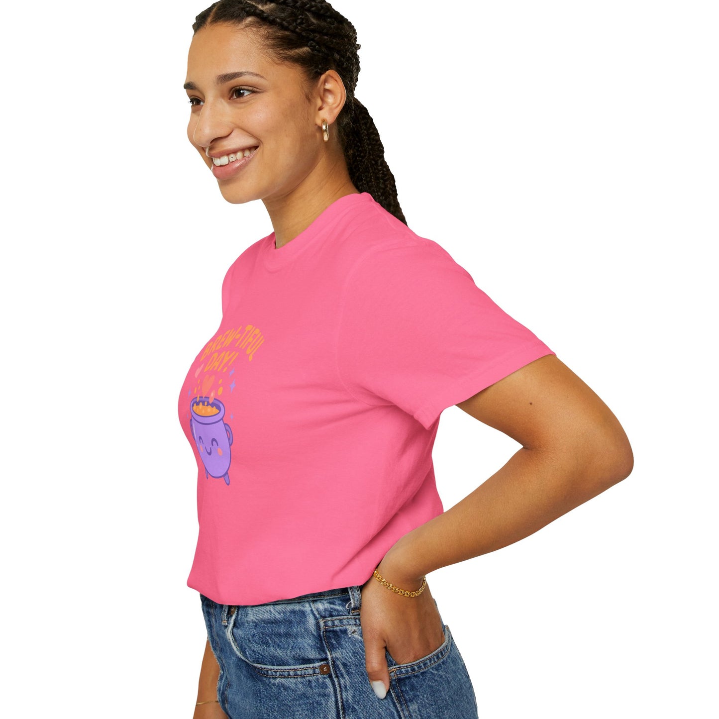 Brew-tiful Day T-Shirt, Cute Coffee Tee, Unisex Gift, Fun Humor Shirt, Coffee Lover Apparel, Casual Everyday Wear