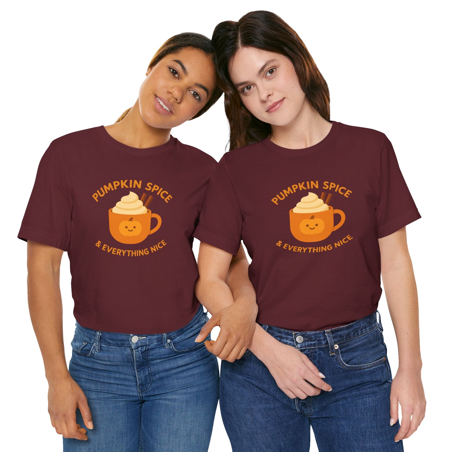 "Pumpkin Spice & Everything Nice" Fall T-Shirt, Autumn Fashion, Cozy Casual Wear, Pumpkin Lovers Gift, Seasonal Apparel
