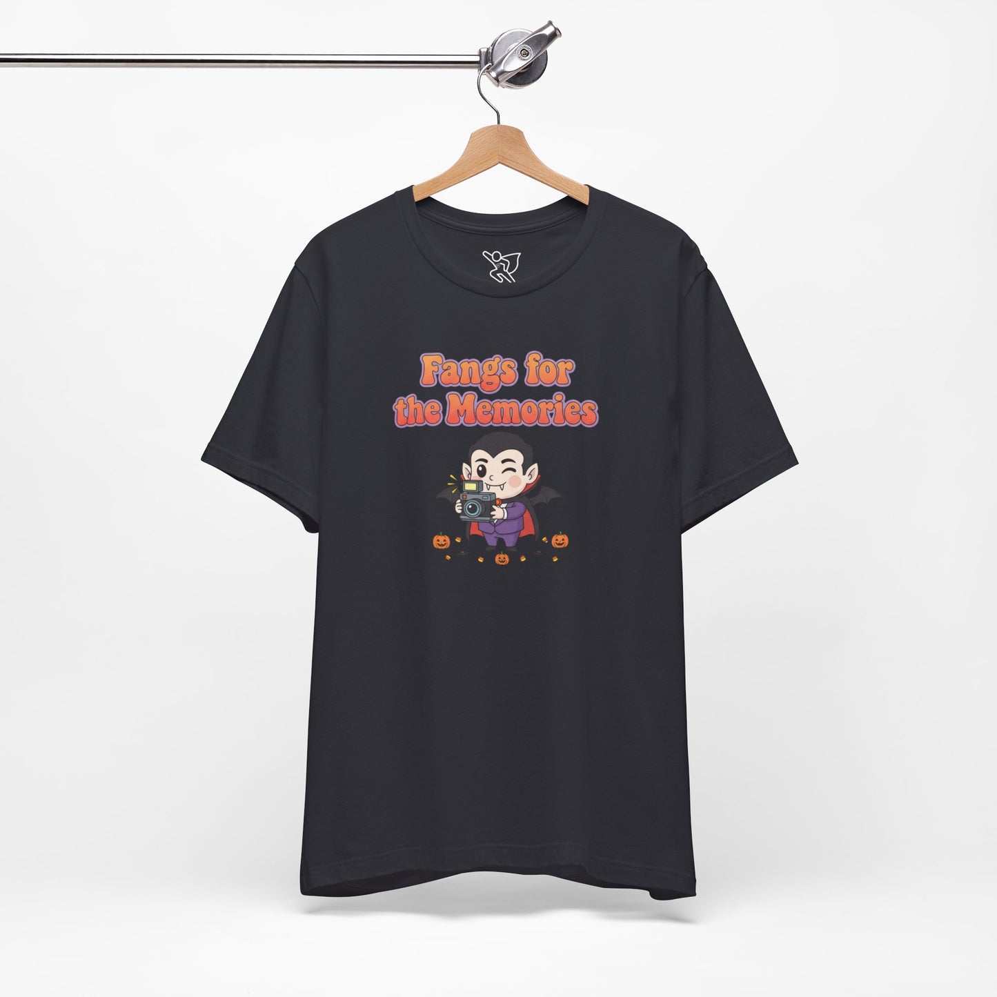 "Fangs for the Memories" Unisex Short Sleeve Shirt, Casual Halloween Outfit, Gift for Spooky Season, Halloween Shirt